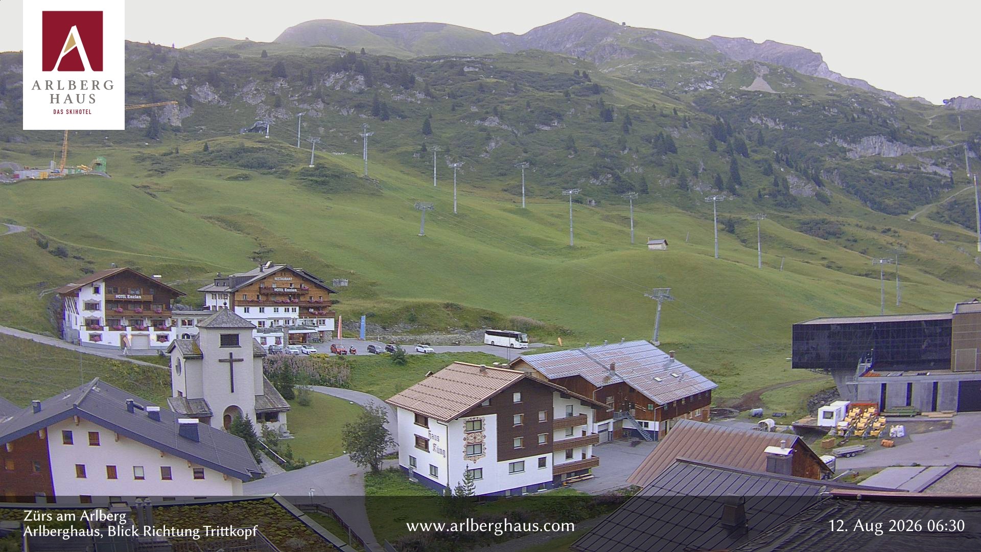 Archiv Foto Webcam Zürs: Hotel Arlberghaus