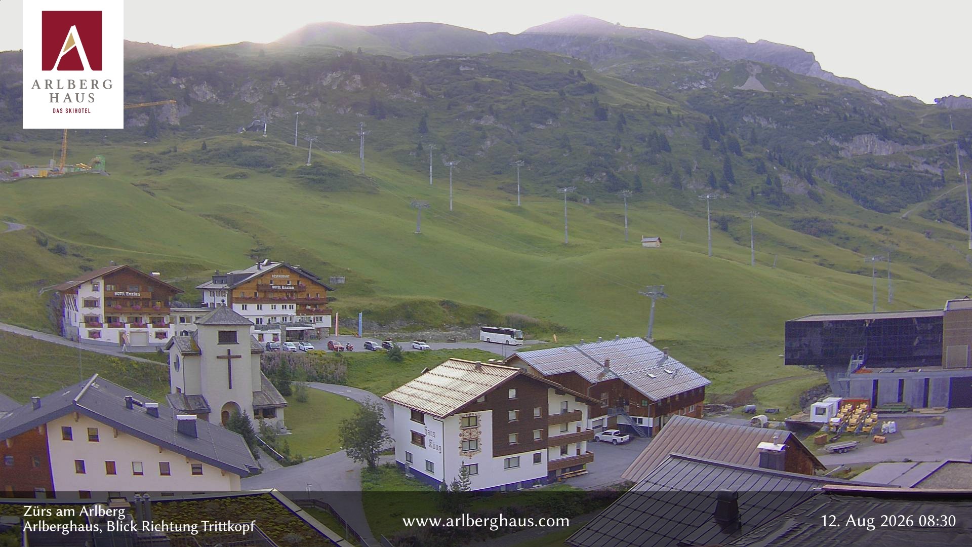 Archiv Foto Webcam Zürs: Hotel Arlberghaus