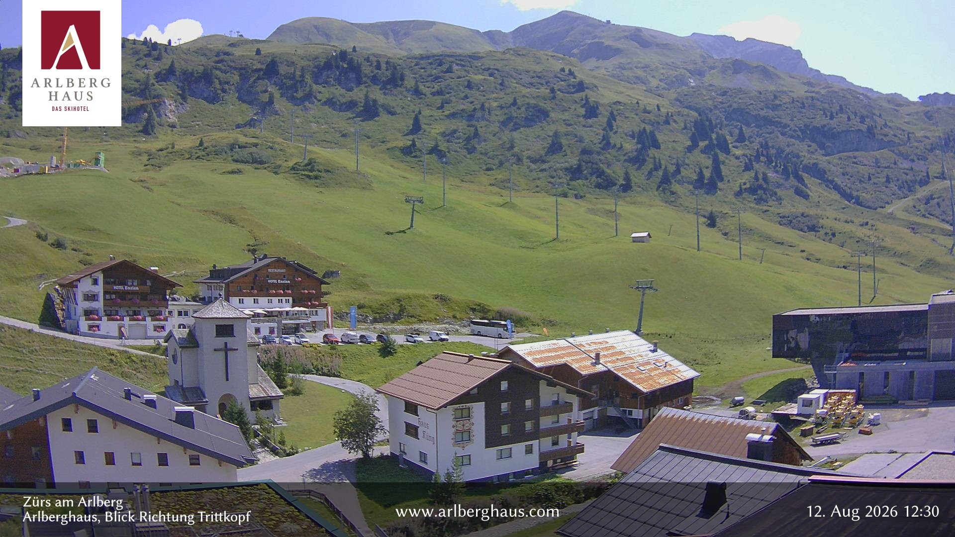 Archiv Foto Webcam Zürs: Hotel Arlberghaus