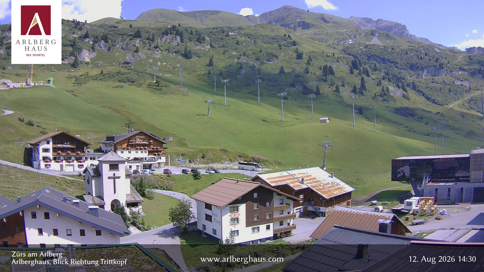 Archiv Foto Webcam Zürs: Hotel Arlberghaus