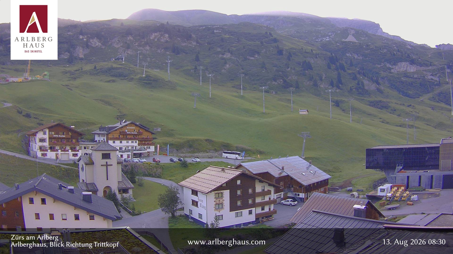 Archiv Foto Webcam Zürs: Hotel Arlberghaus