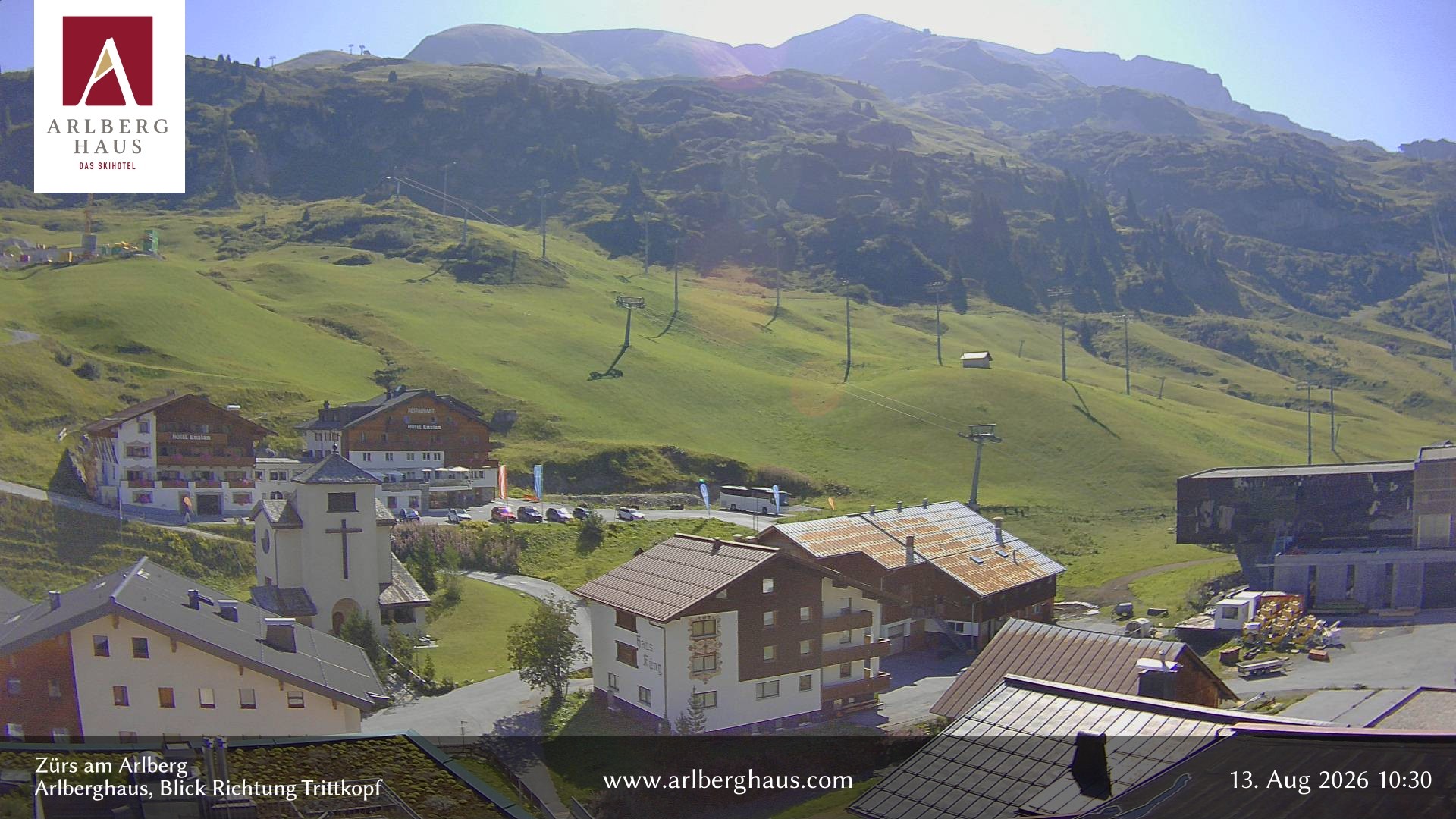 Archiv Foto Webcam Zürs: Hotel Arlberghaus