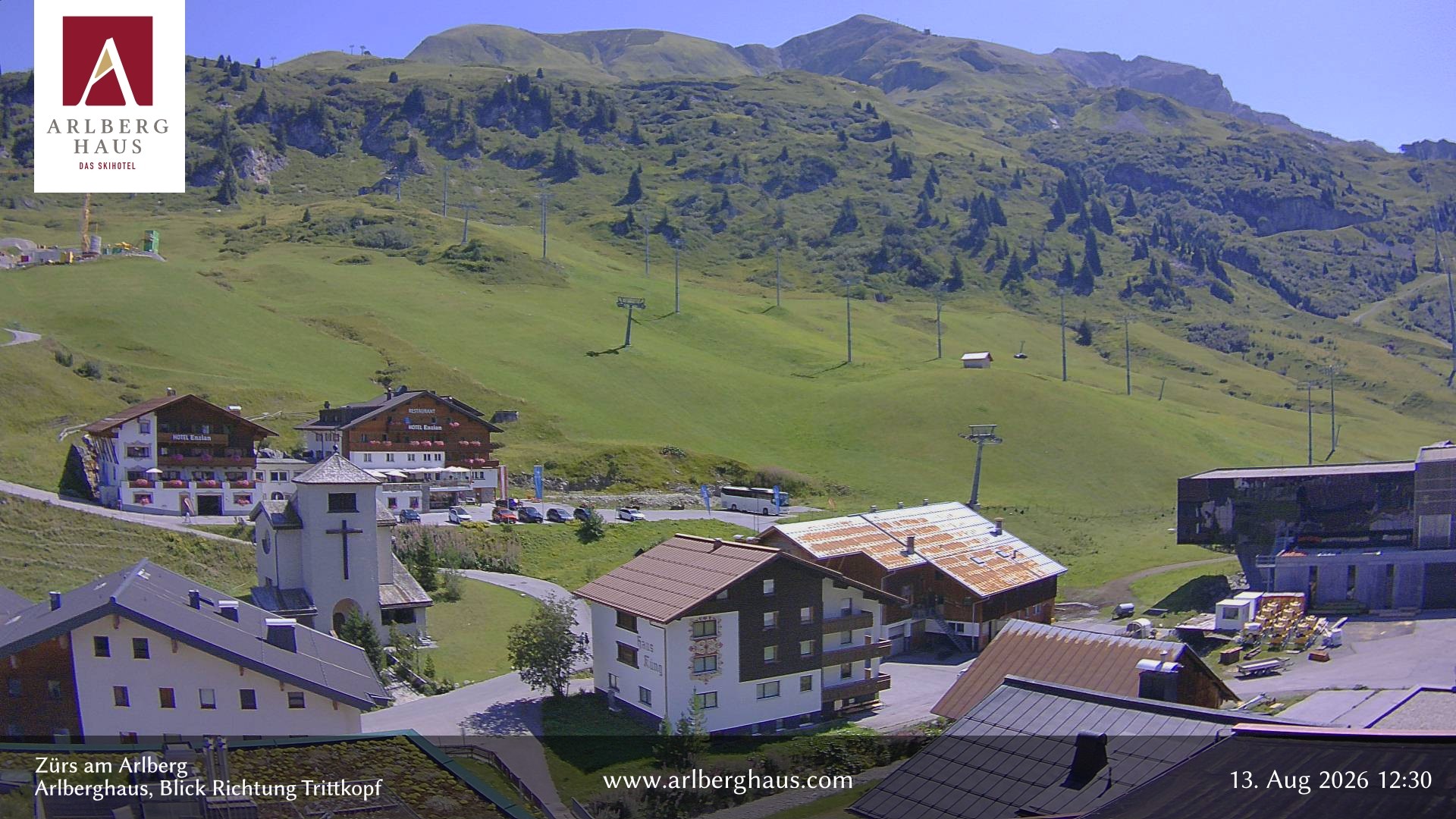 Archiv Foto Webcam Zürs: Hotel Arlberghaus