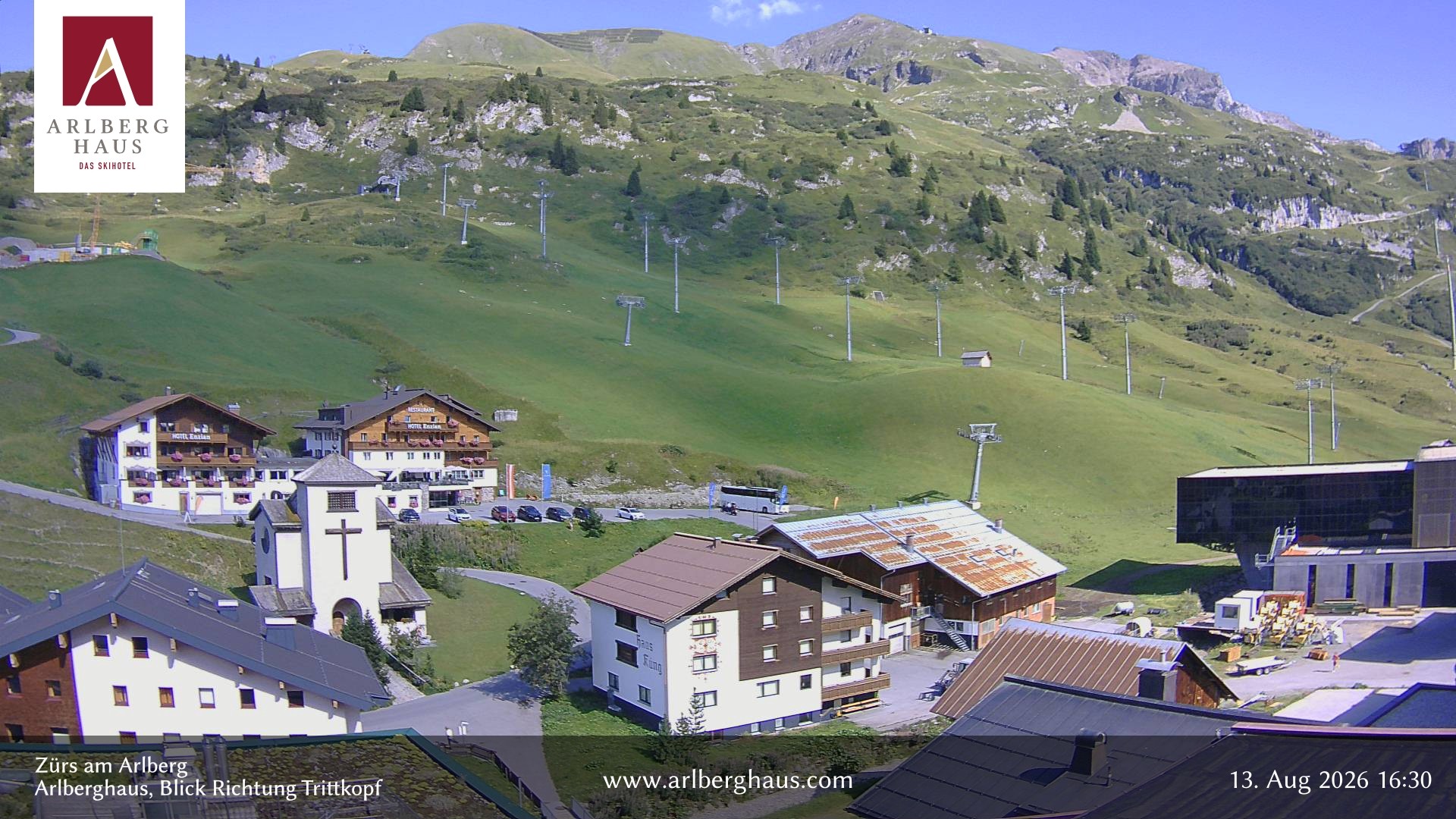 Archiv Foto Webcam Zürs: Hotel Arlberghaus
