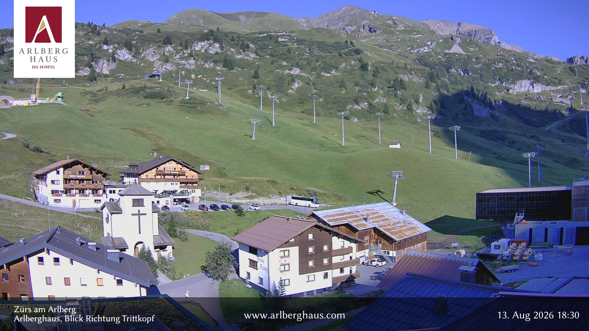 Archiv Foto Webcam Zürs: Hotel Arlberghaus