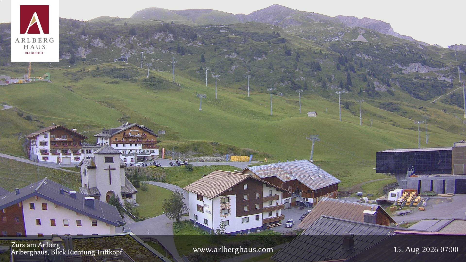 Archiv Foto Webcam Zürs: Hotel Arlberghaus