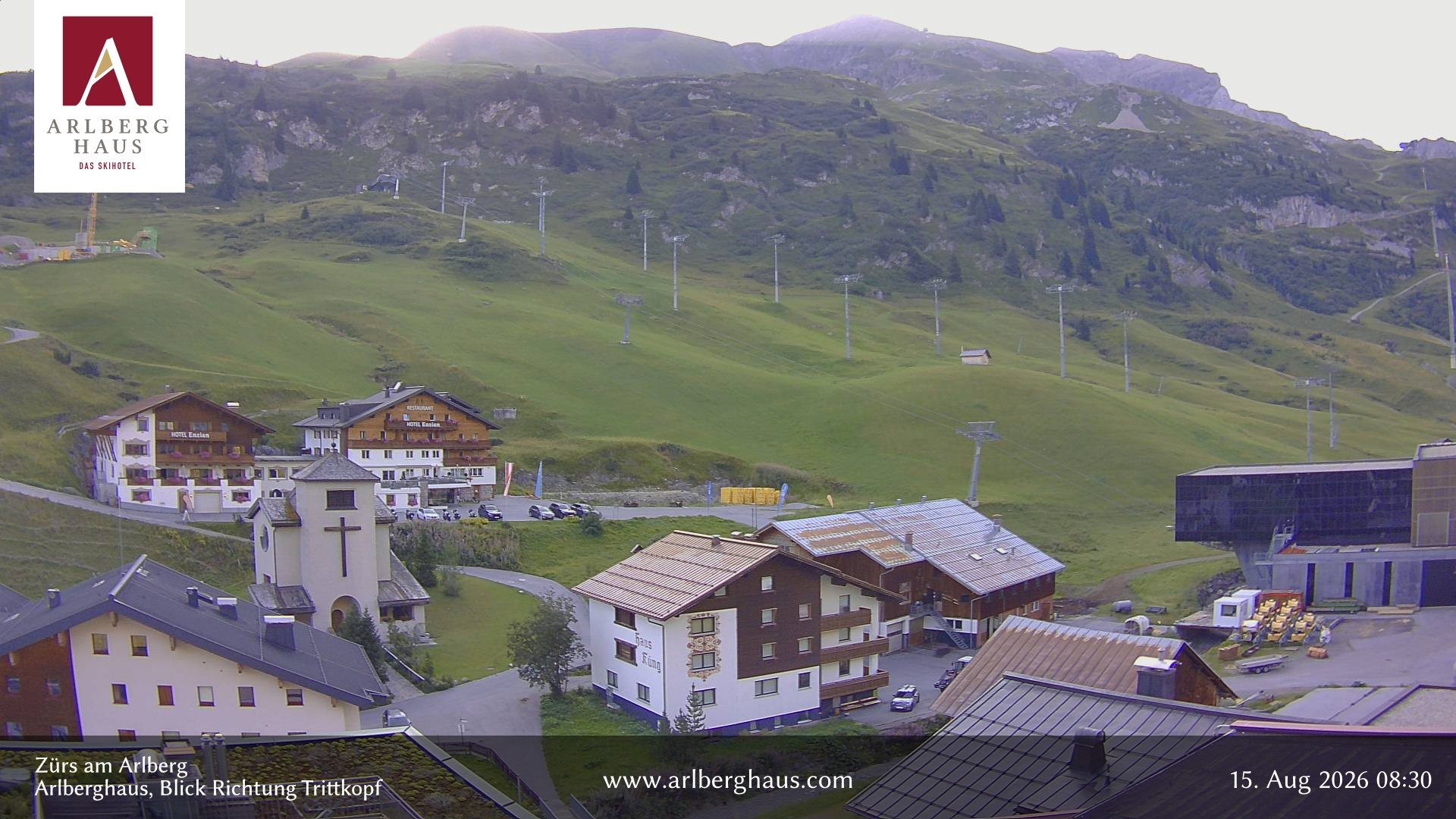 Archiv Foto Webcam Zürs: Hotel Arlberghaus