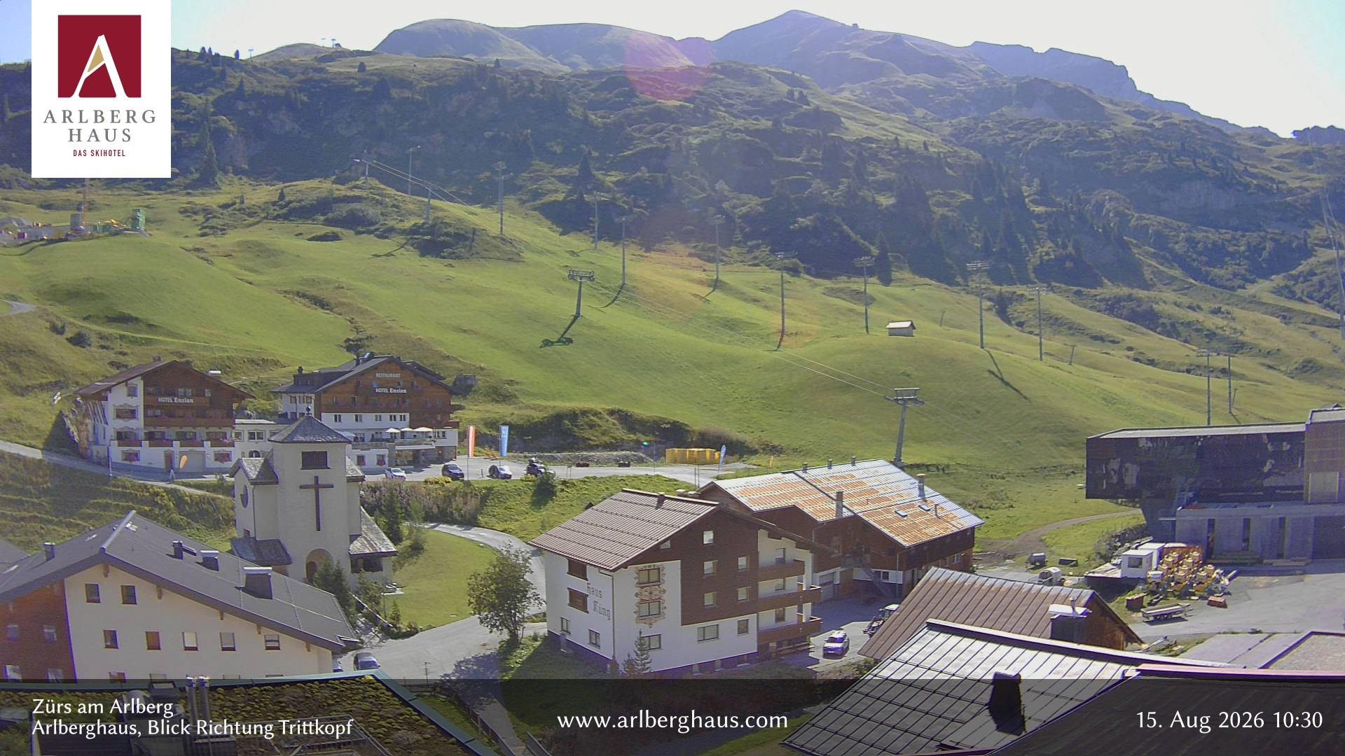 Archiv Foto Webcam Zürs: Hotel Arlberghaus