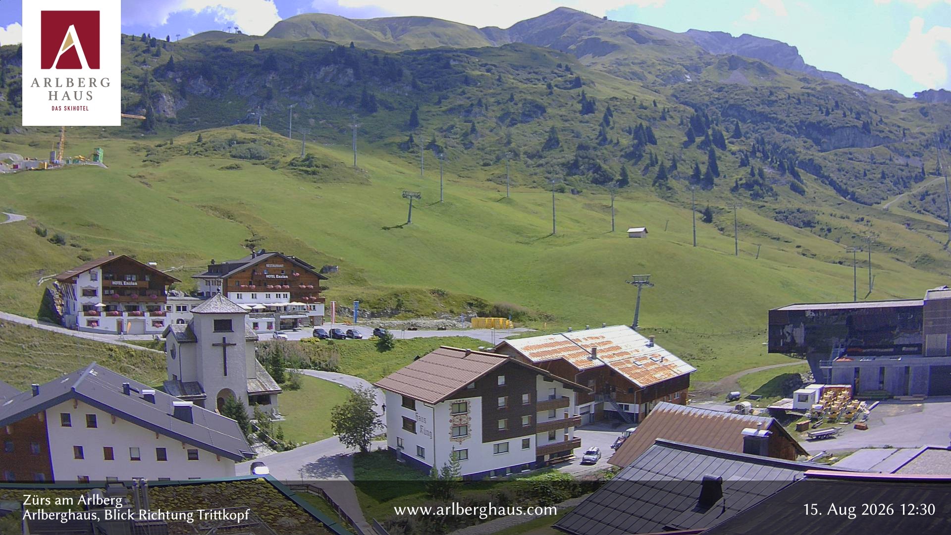 Archived image Webcam Arlberghaus at Zuers