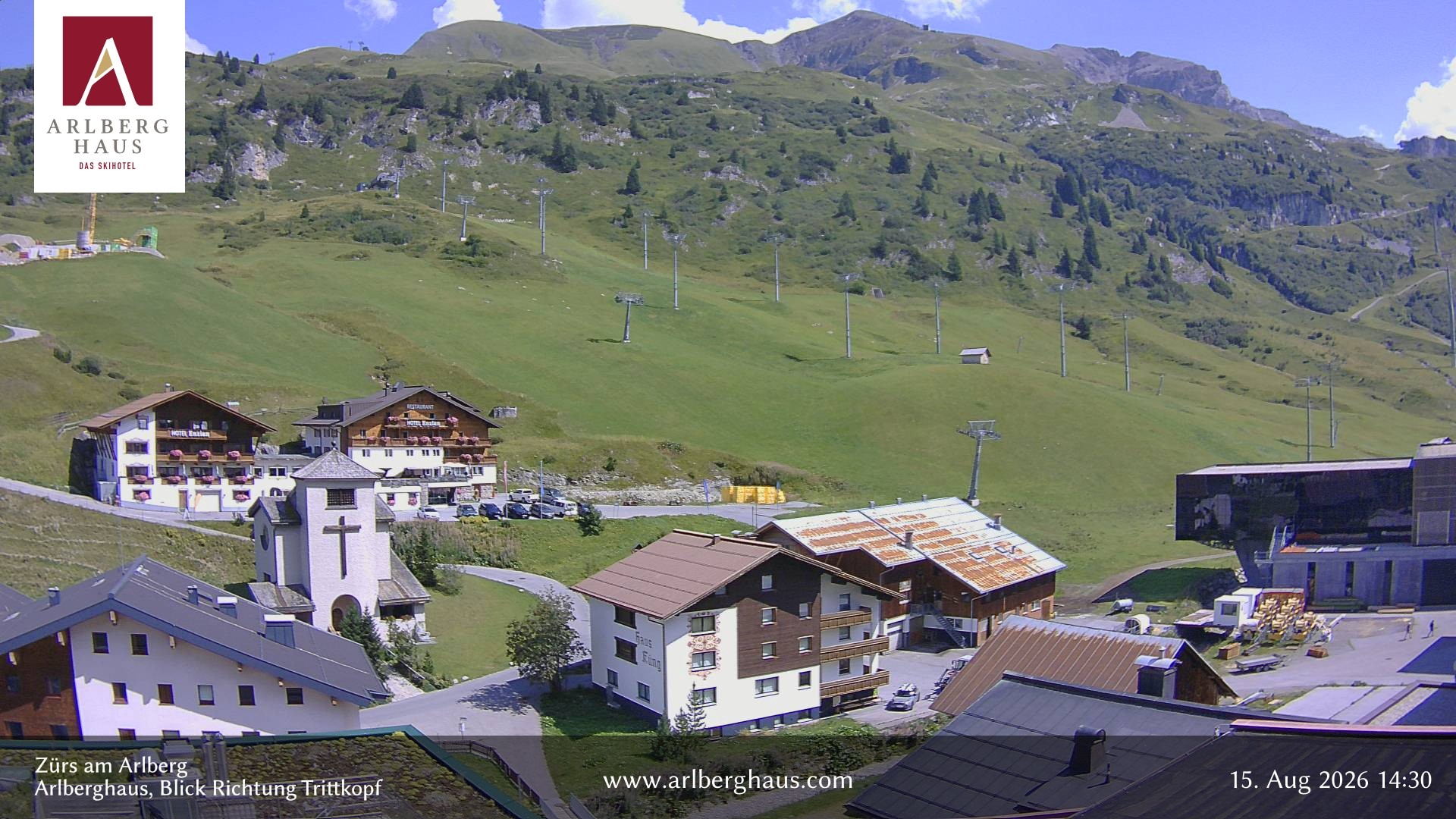 Archived image Webcam Arlberghaus at Zuers