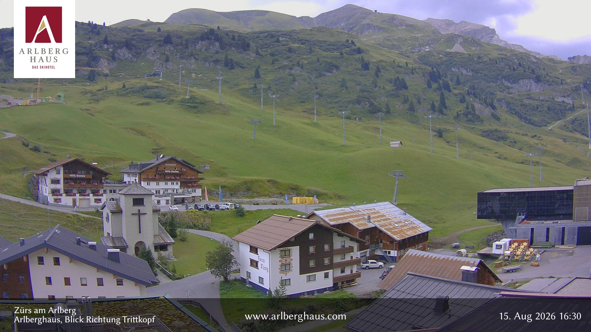 Archived image Webcam Arlberghaus at Zuers