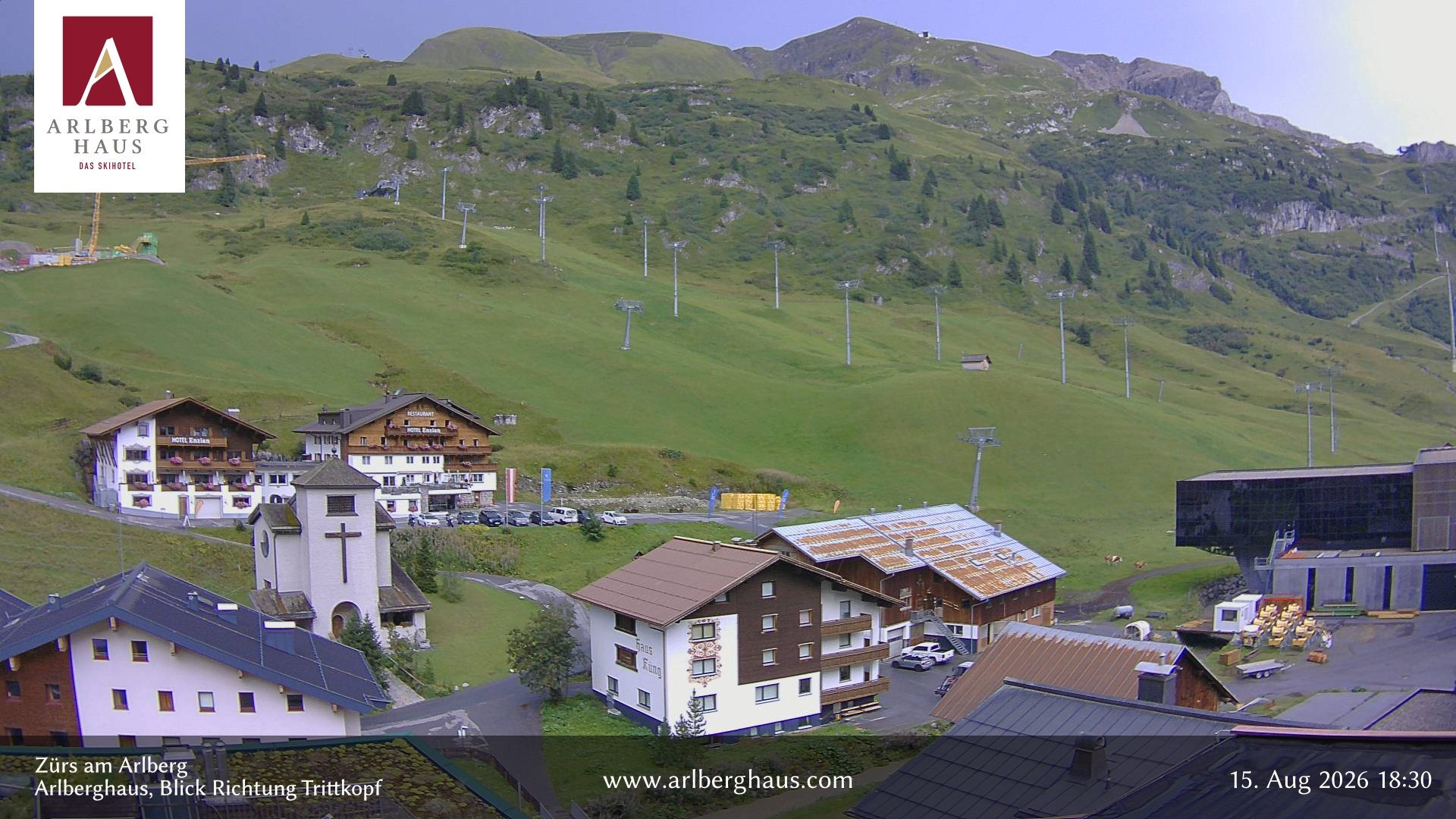 Archived image Webcam Arlberghaus at Zuers