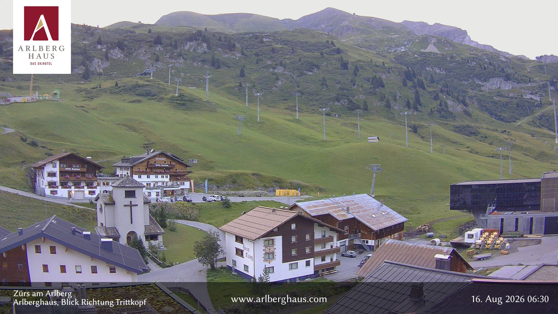 Archived image Webcam Arlberghaus at Zuers