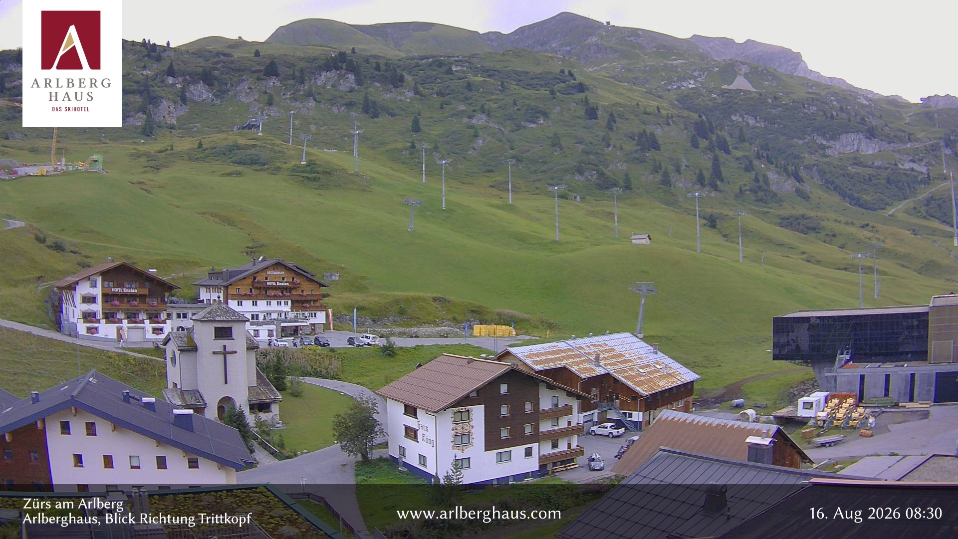 Archived image Webcam Arlberghaus at Zuers