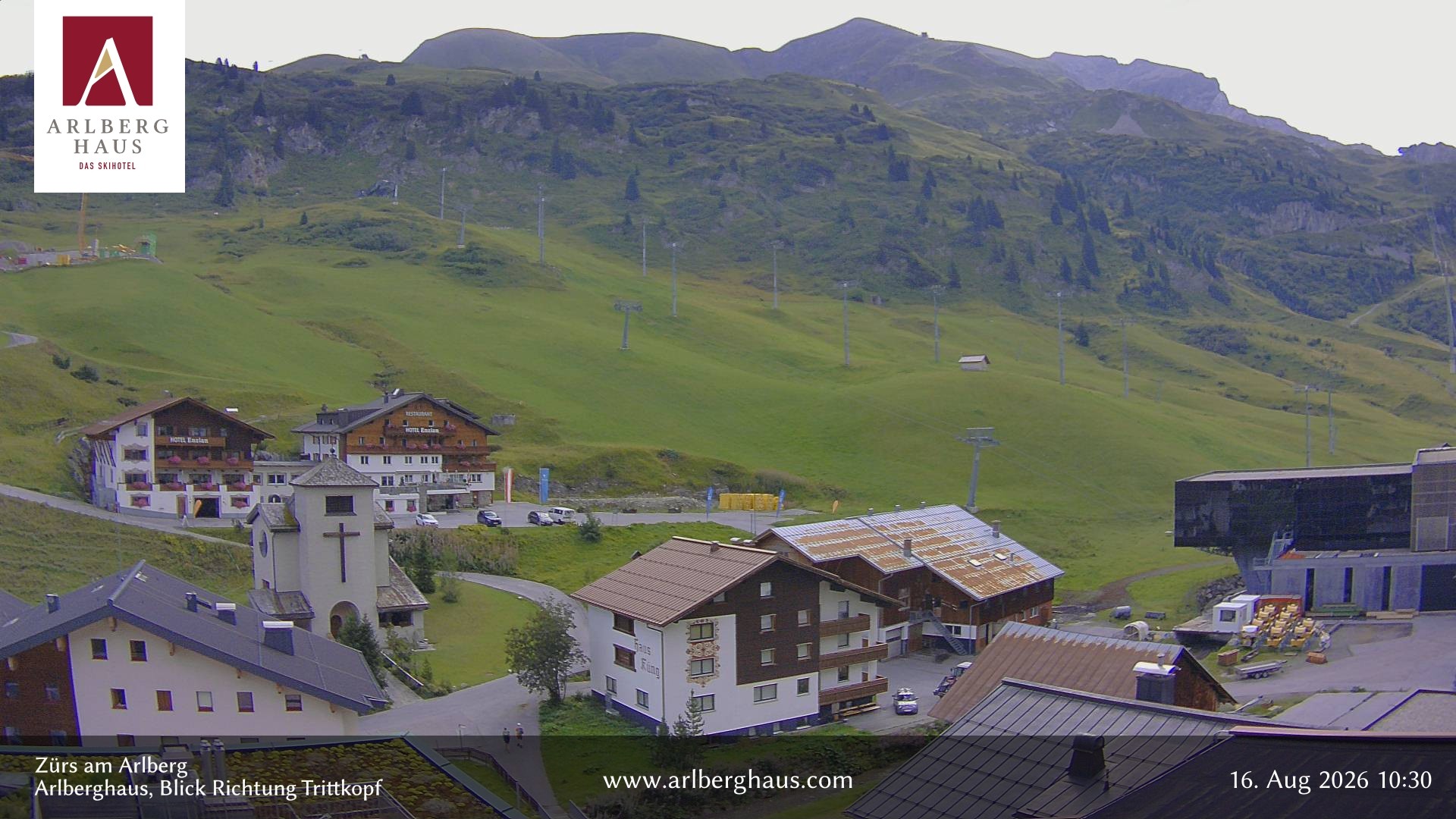 Archived image Webcam Arlberghaus at Zuers