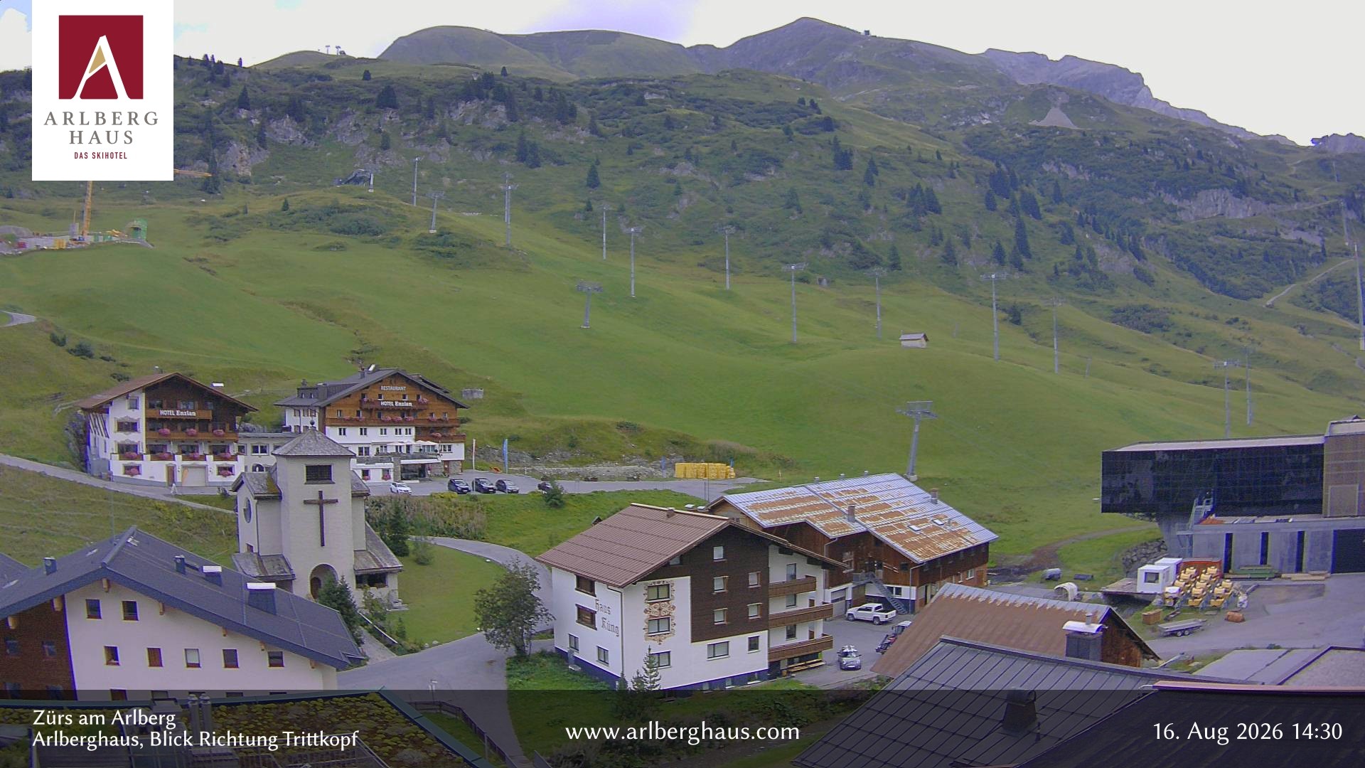 Archived image Webcam Arlberghaus at Zuers