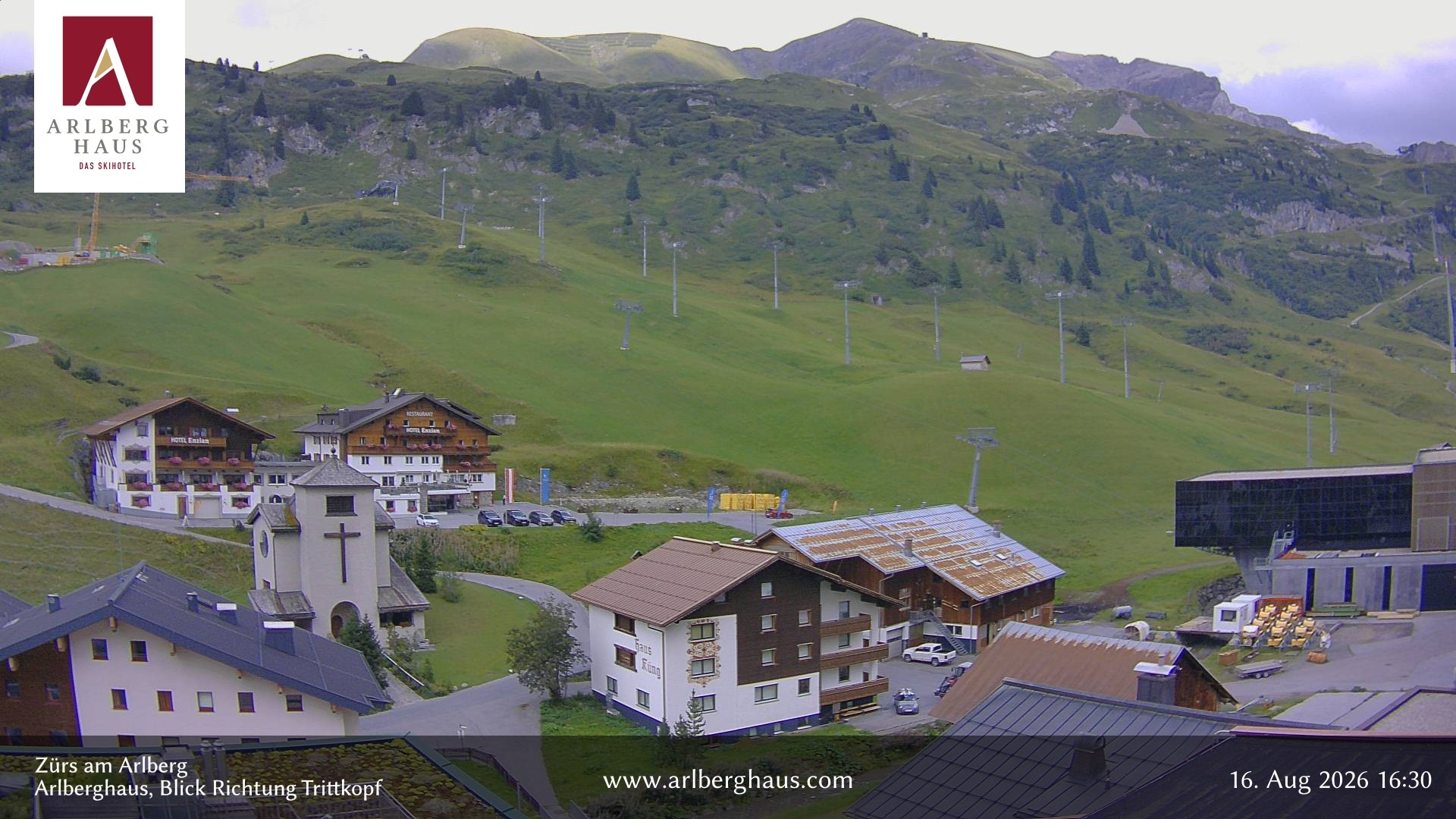 Archived image Webcam Arlberghaus at Zuers