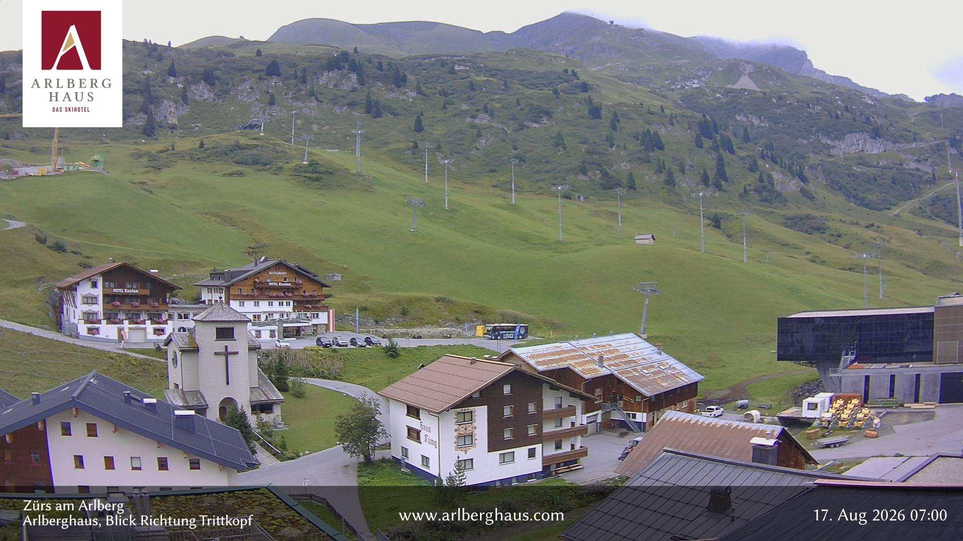 Archiv Foto Webcam Zürs: Hotel Arlberghaus
