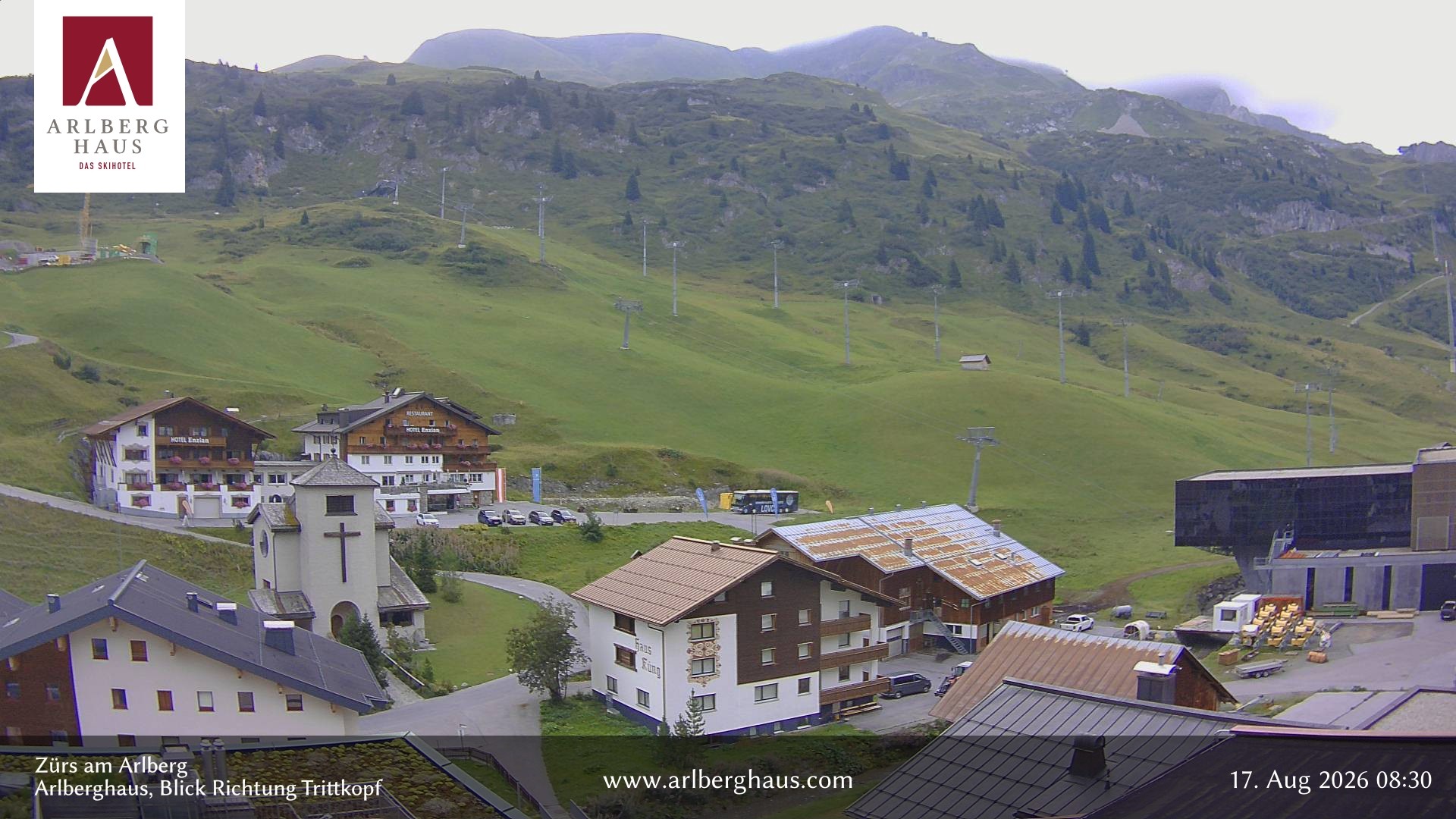 Archiv Foto Webcam Zürs: Hotel Arlberghaus