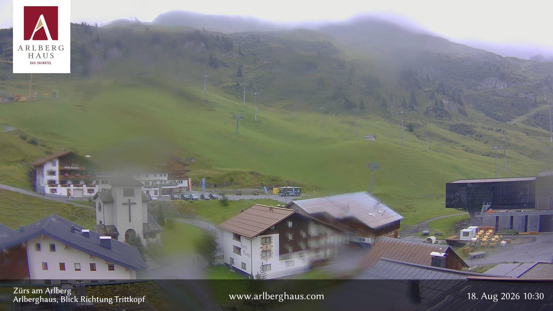 Archiv Foto Webcam Zürs: Hotel Arlberghaus