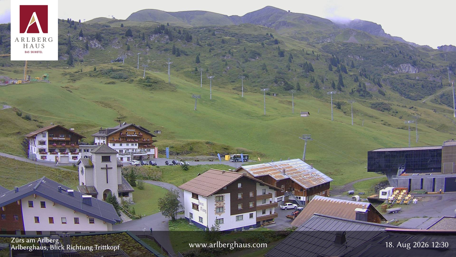 Archiv Foto Webcam Zürs: Hotel Arlberghaus