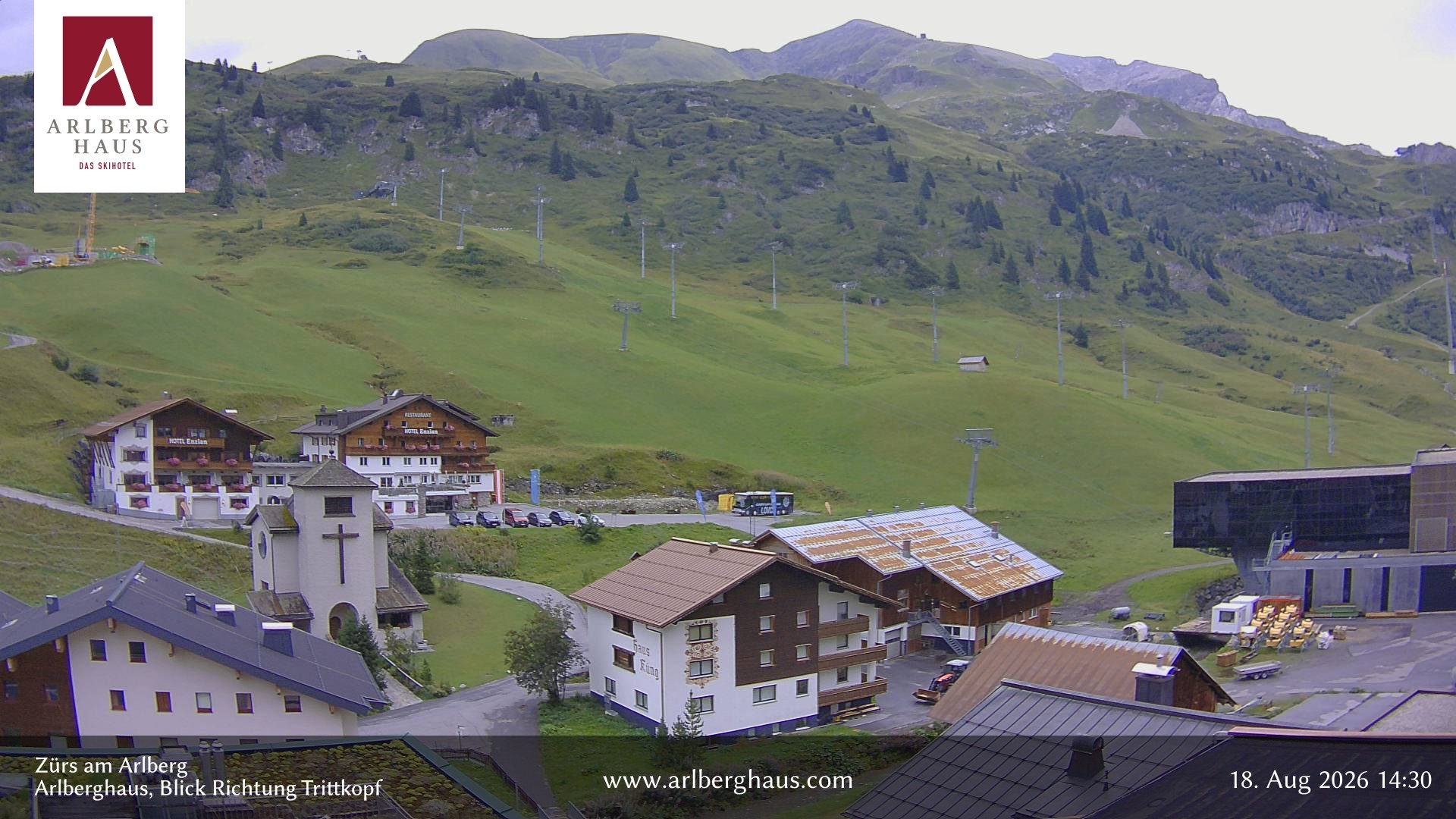 Archiv Foto Webcam Zürs: Hotel Arlberghaus