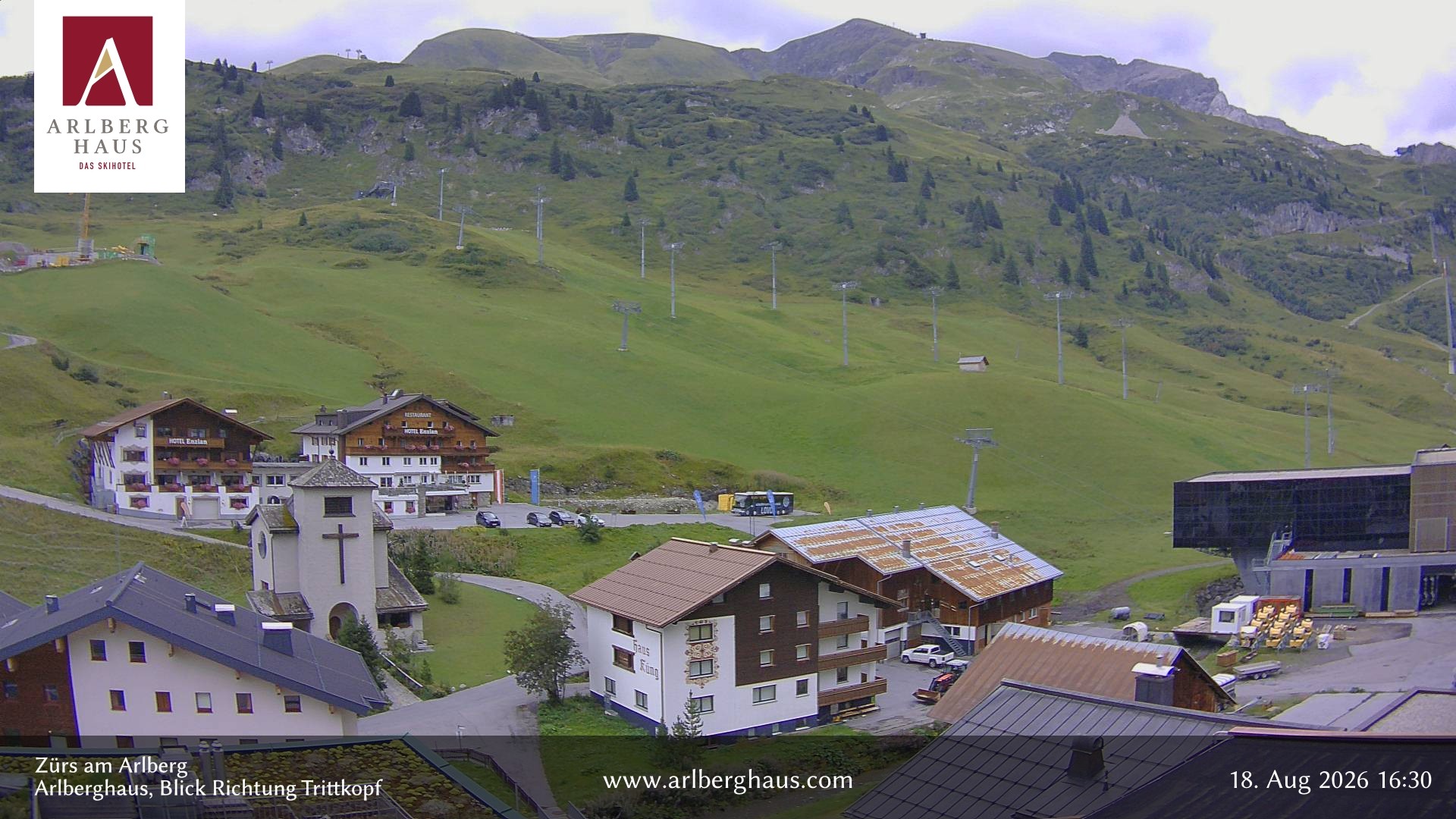 Archiv Foto Webcam Zürs: Hotel Arlberghaus