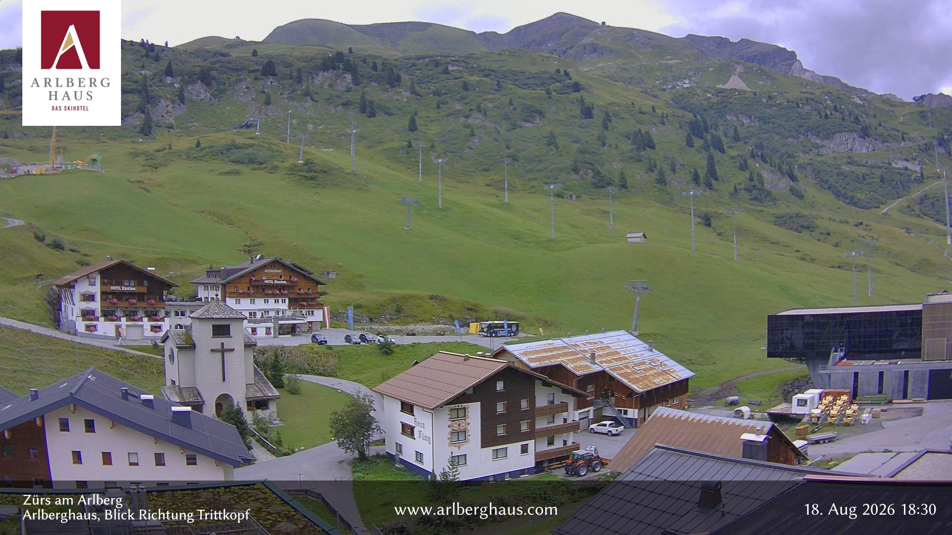 Archived image Webcam Arlberghaus at Zuers