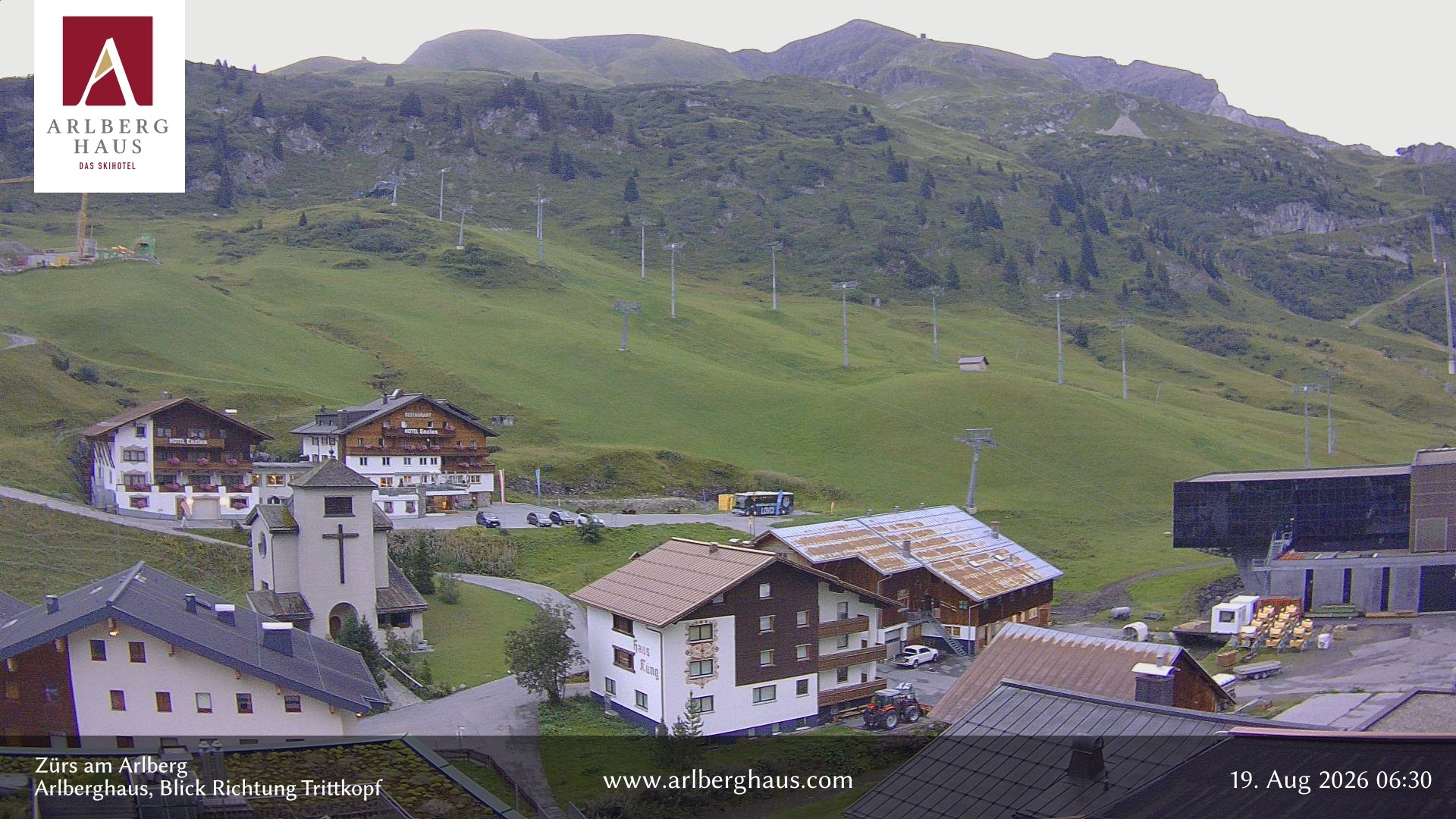 Archiv Foto Webcam Zürs: Hotel Arlberghaus
