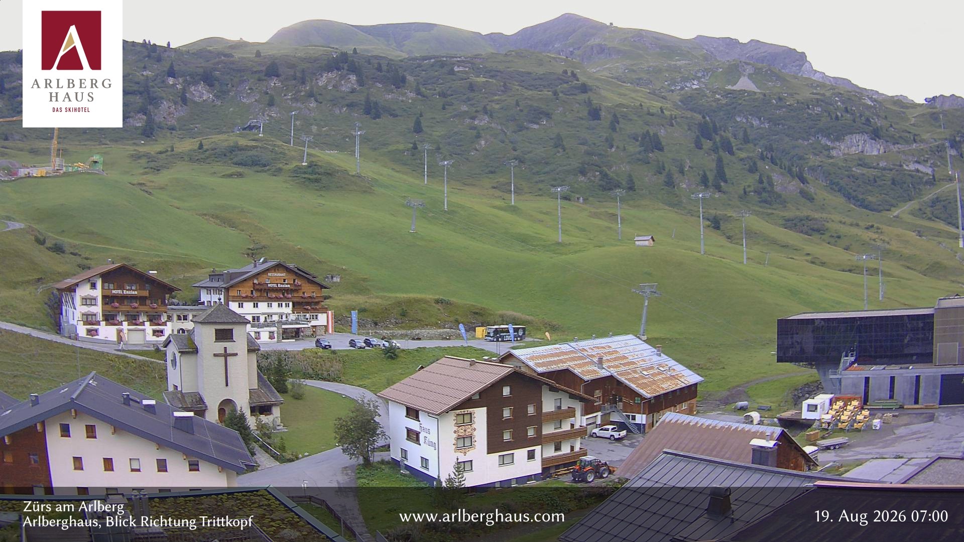 Archiv Foto Webcam Zürs: Hotel Arlberghaus