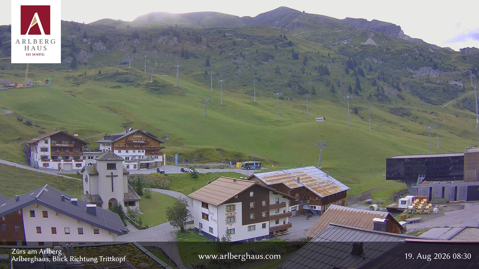 Archiv Foto Webcam Zürs: Hotel Arlberghaus