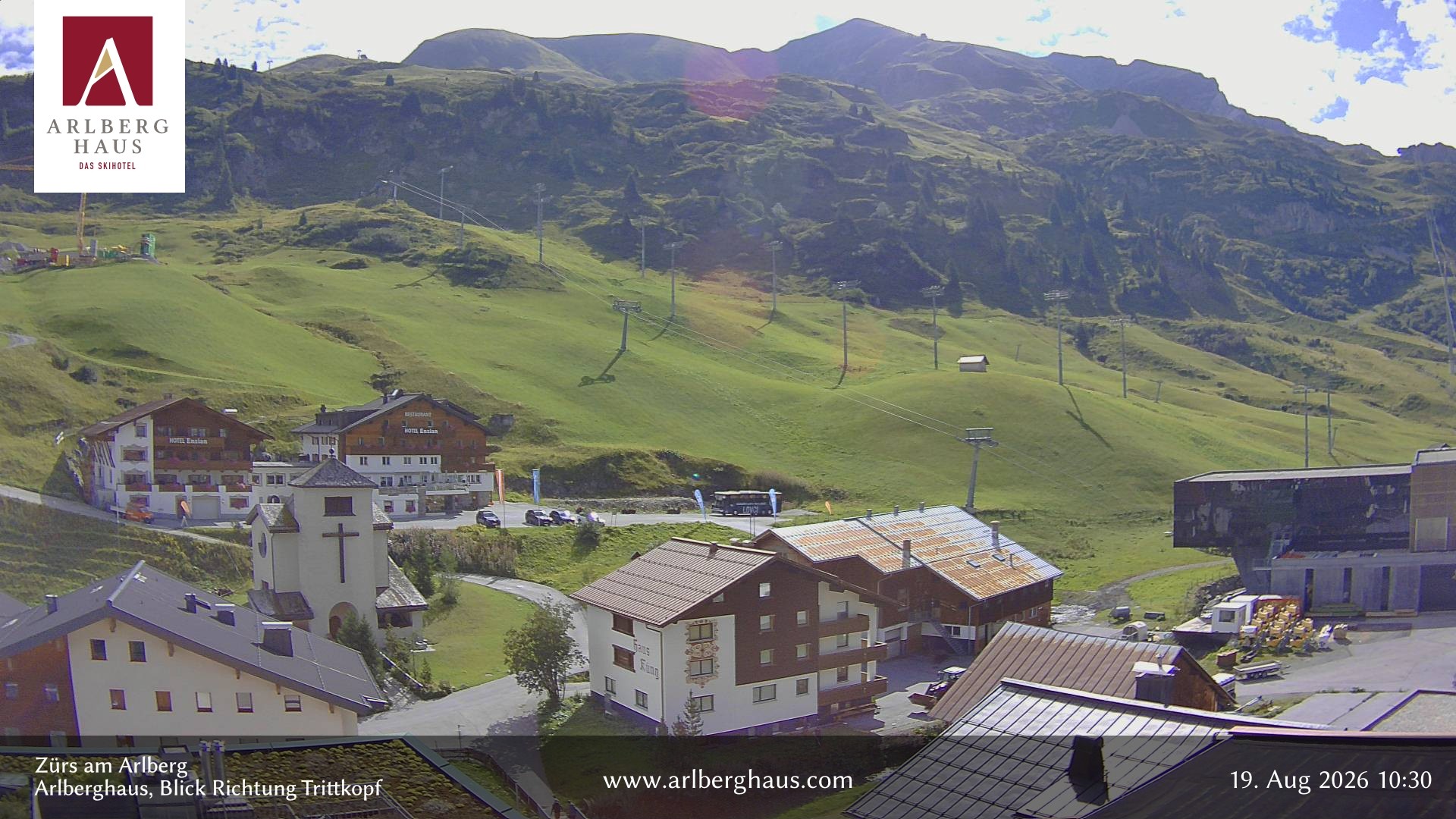 Archiv Foto Webcam Zürs: Hotel Arlberghaus