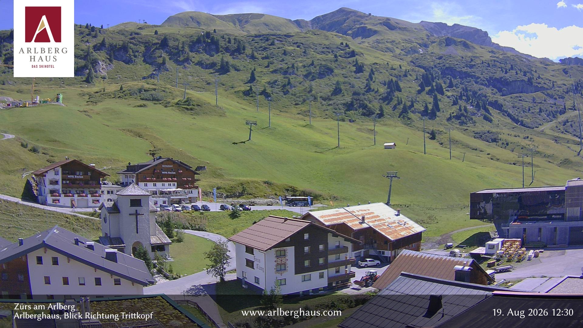 Archiv Foto Webcam Zürs: Hotel Arlberghaus