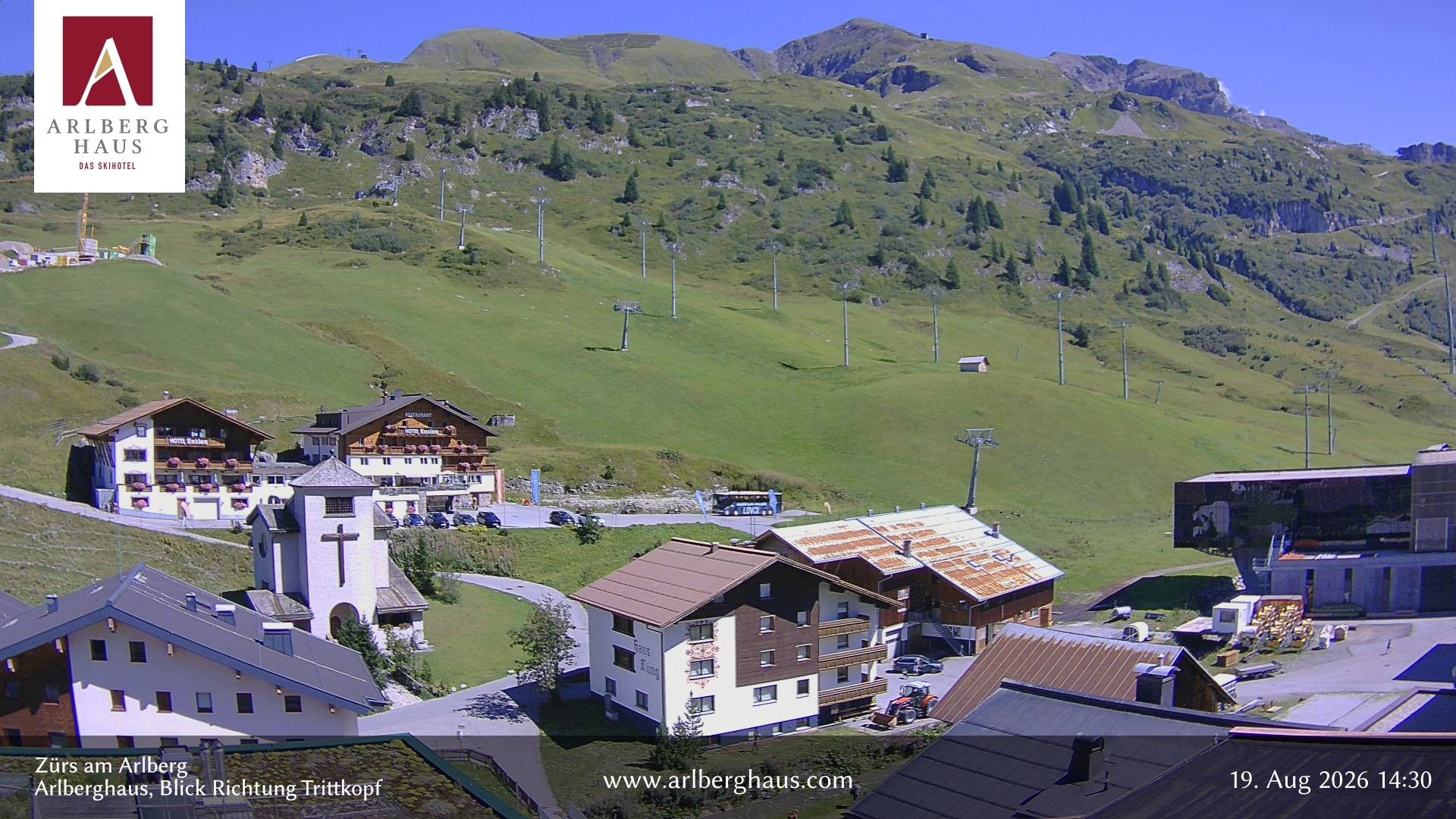 Archiv Foto Webcam Zürs: Hotel Arlberghaus
