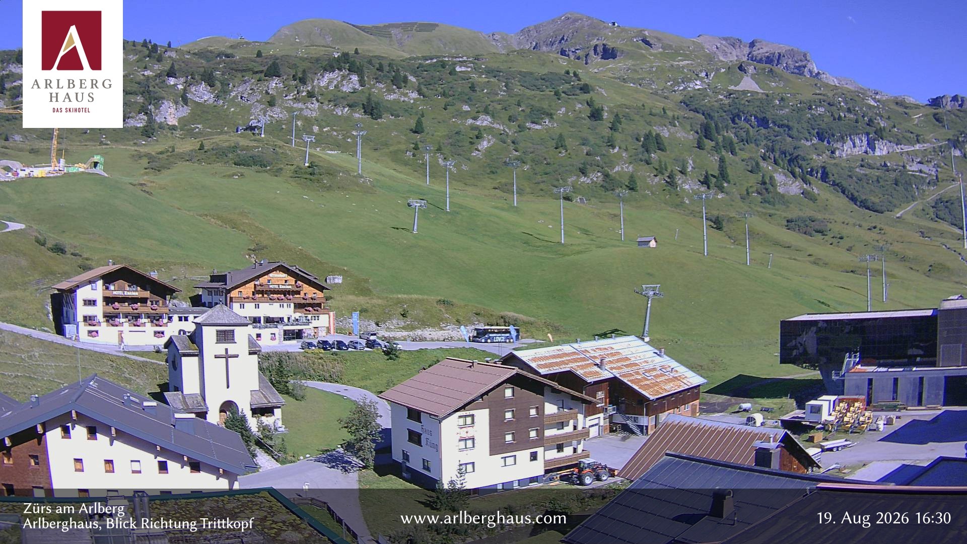 Archiv Foto Webcam Zürs: Hotel Arlberghaus