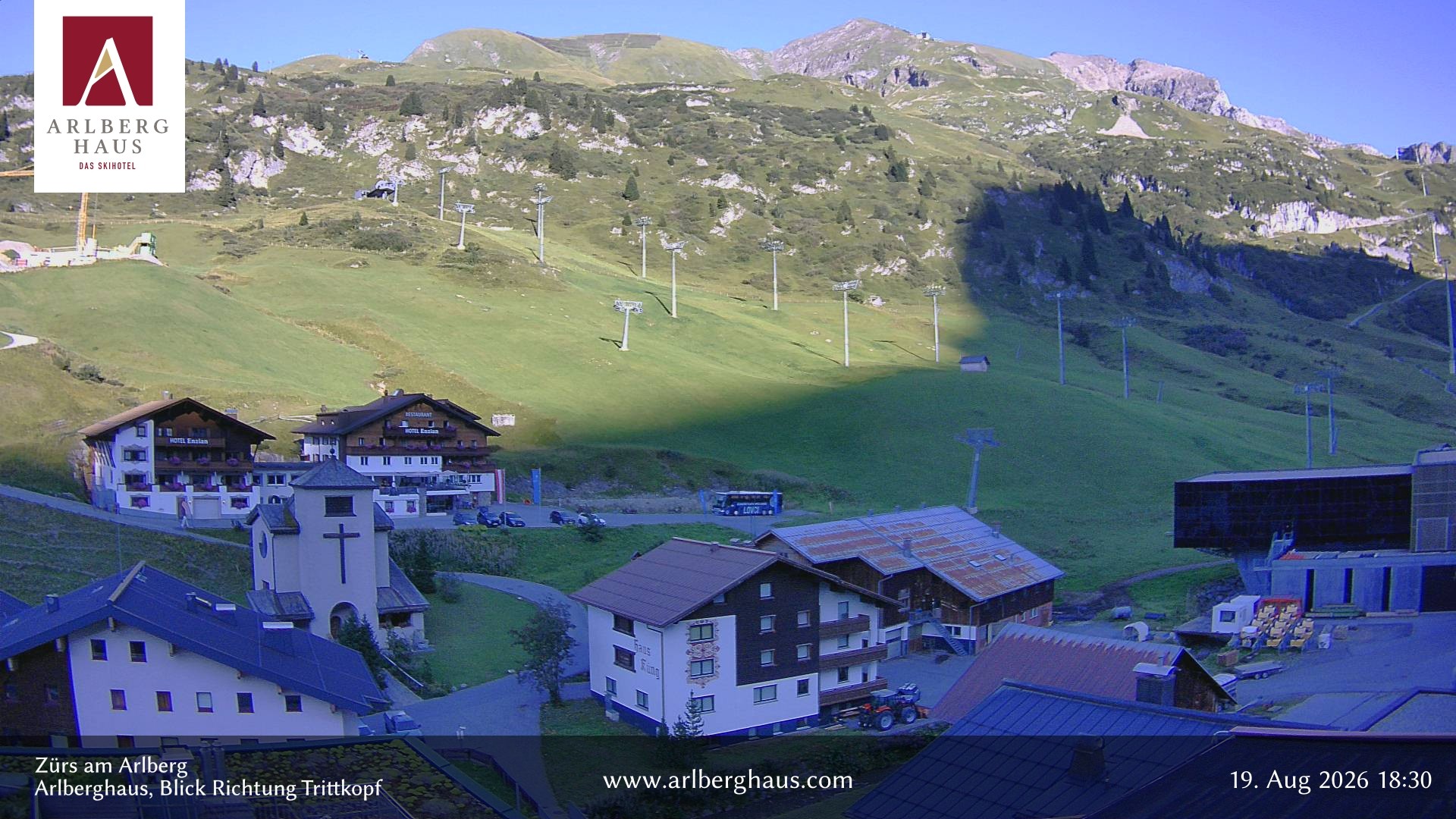 Archiv Foto Webcam Zürs: Hotel Arlberghaus