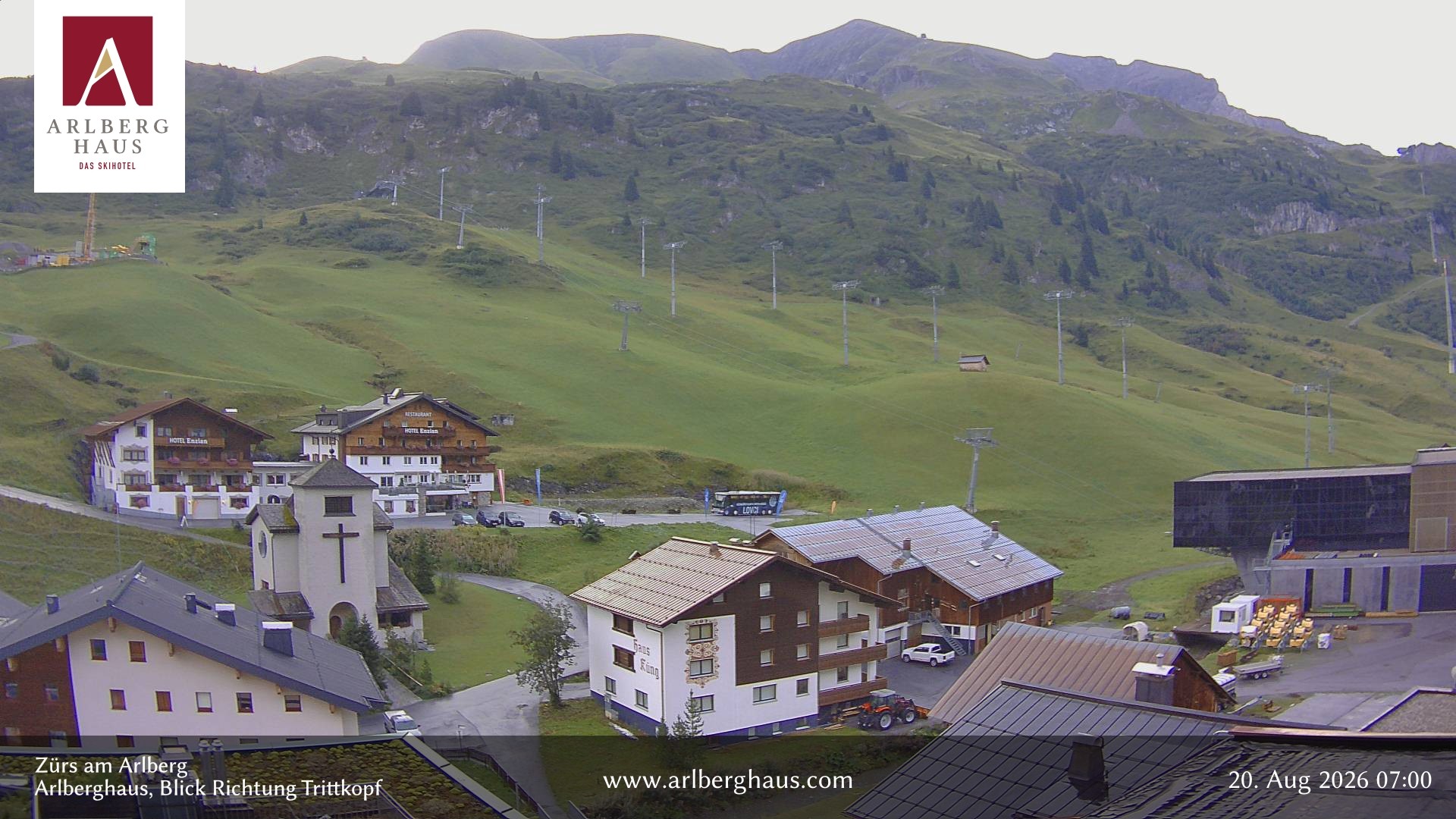 Archiv Foto Webcam Zürs: Hotel Arlberghaus