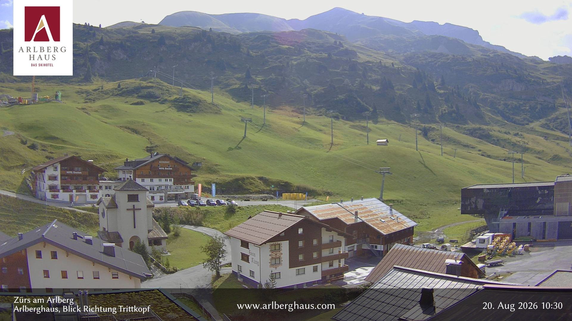 Archiv Foto Webcam Zürs: Hotel Arlberghaus