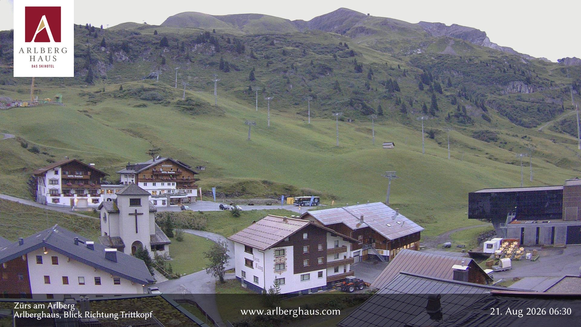 Archiv Foto Webcam Zürs: Hotel Arlberghaus