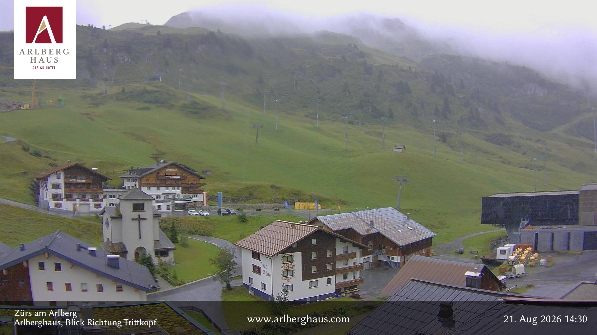 Archiv Foto Webcam Zürs: Hotel Arlberghaus