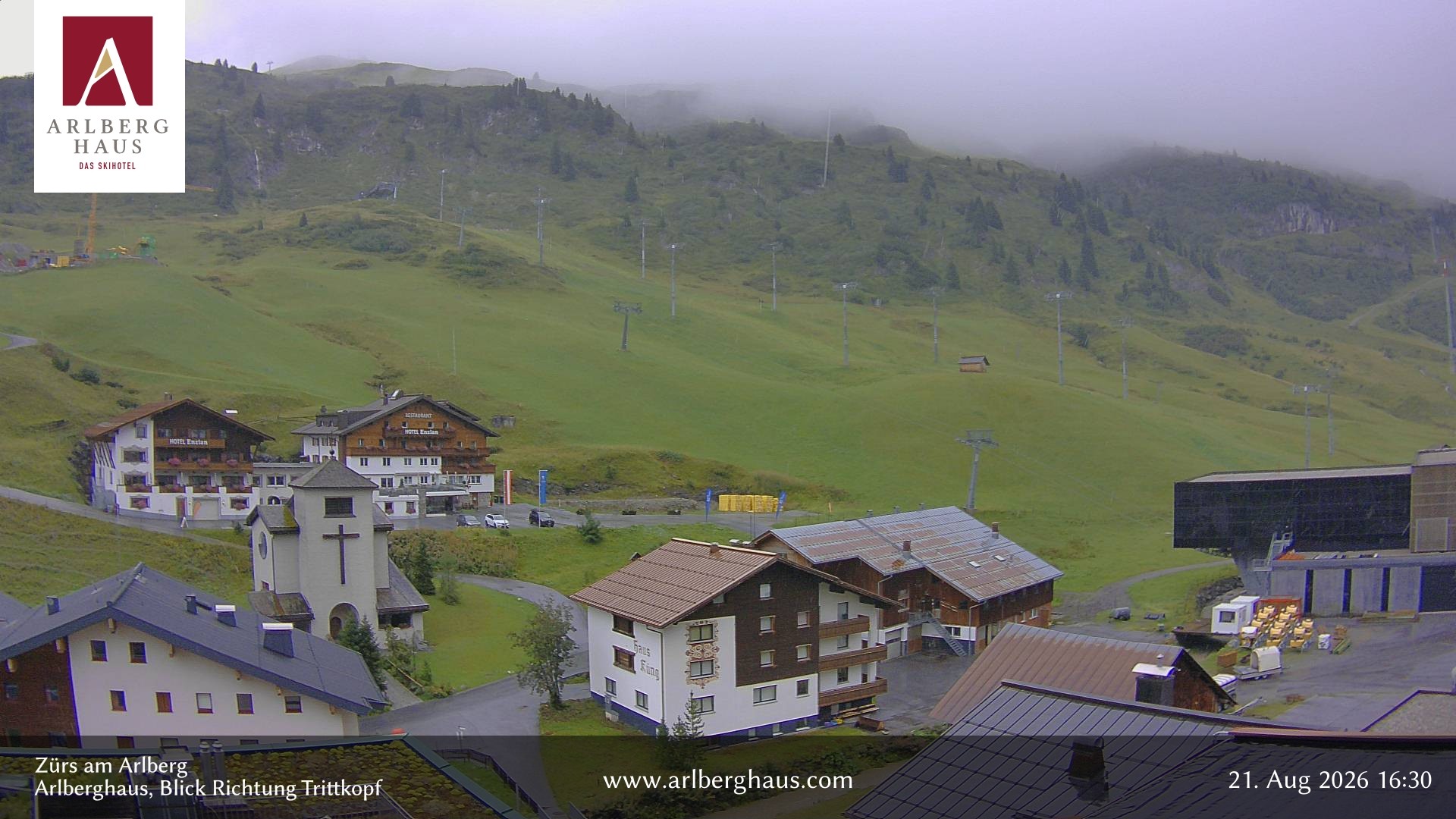 Archiv Foto Webcam Zürs: Hotel Arlberghaus