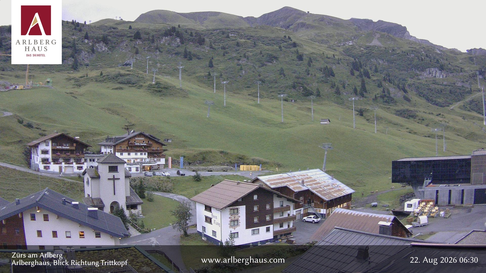 Archiv Foto Webcam Zürs: Hotel Arlberghaus