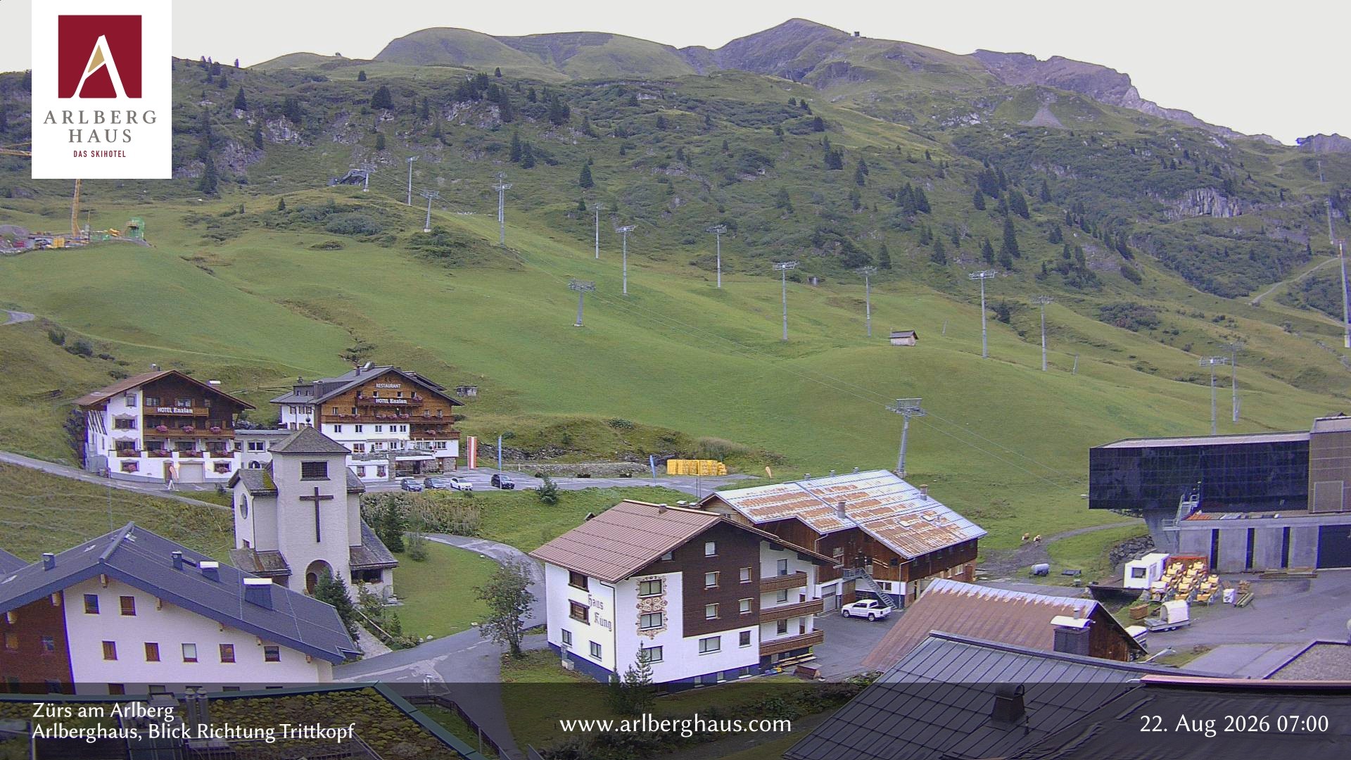 Archiv Foto Webcam Zürs: Hotel Arlberghaus