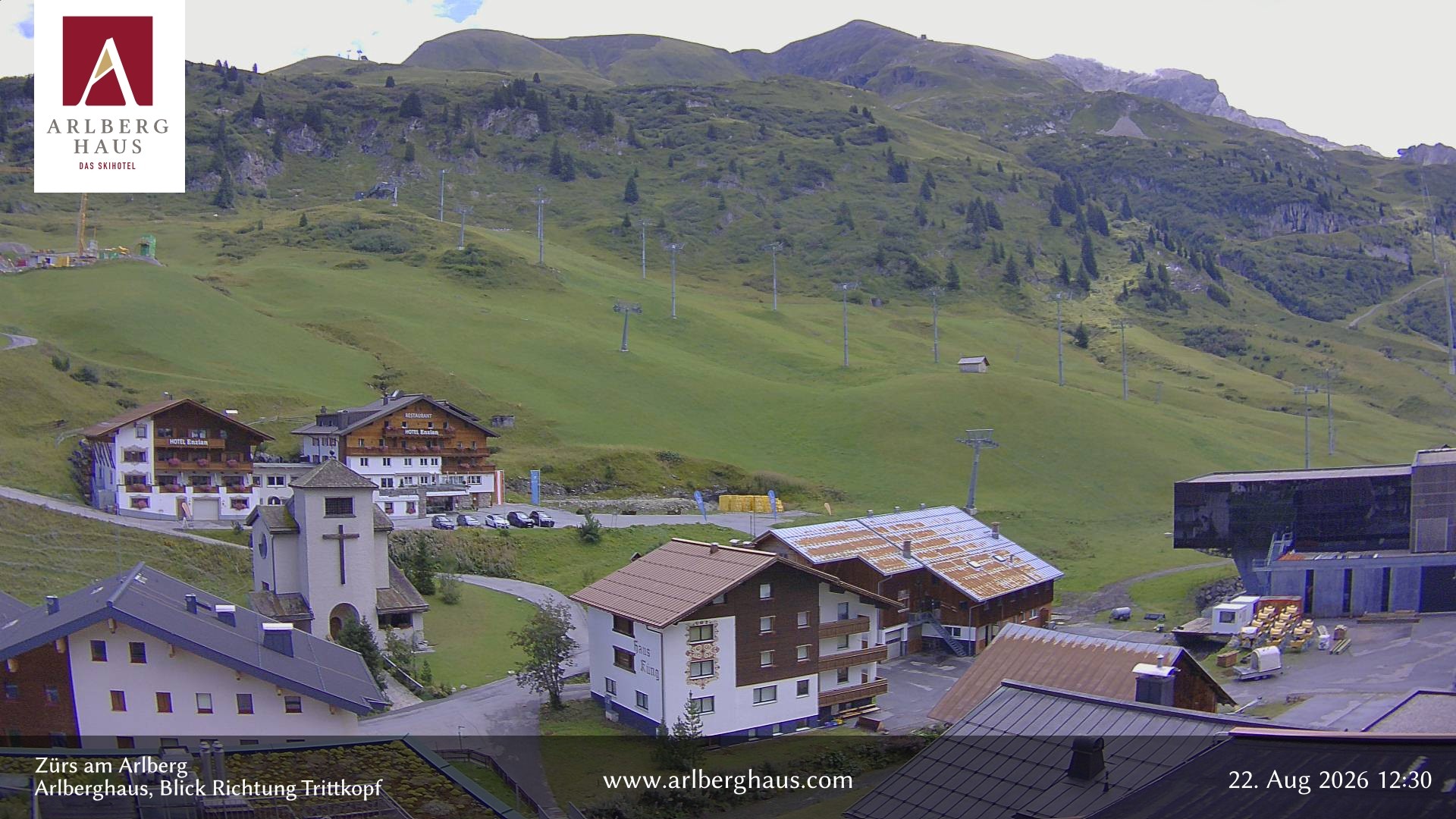 Archiv Foto Webcam Zürs: Hotel Arlberghaus