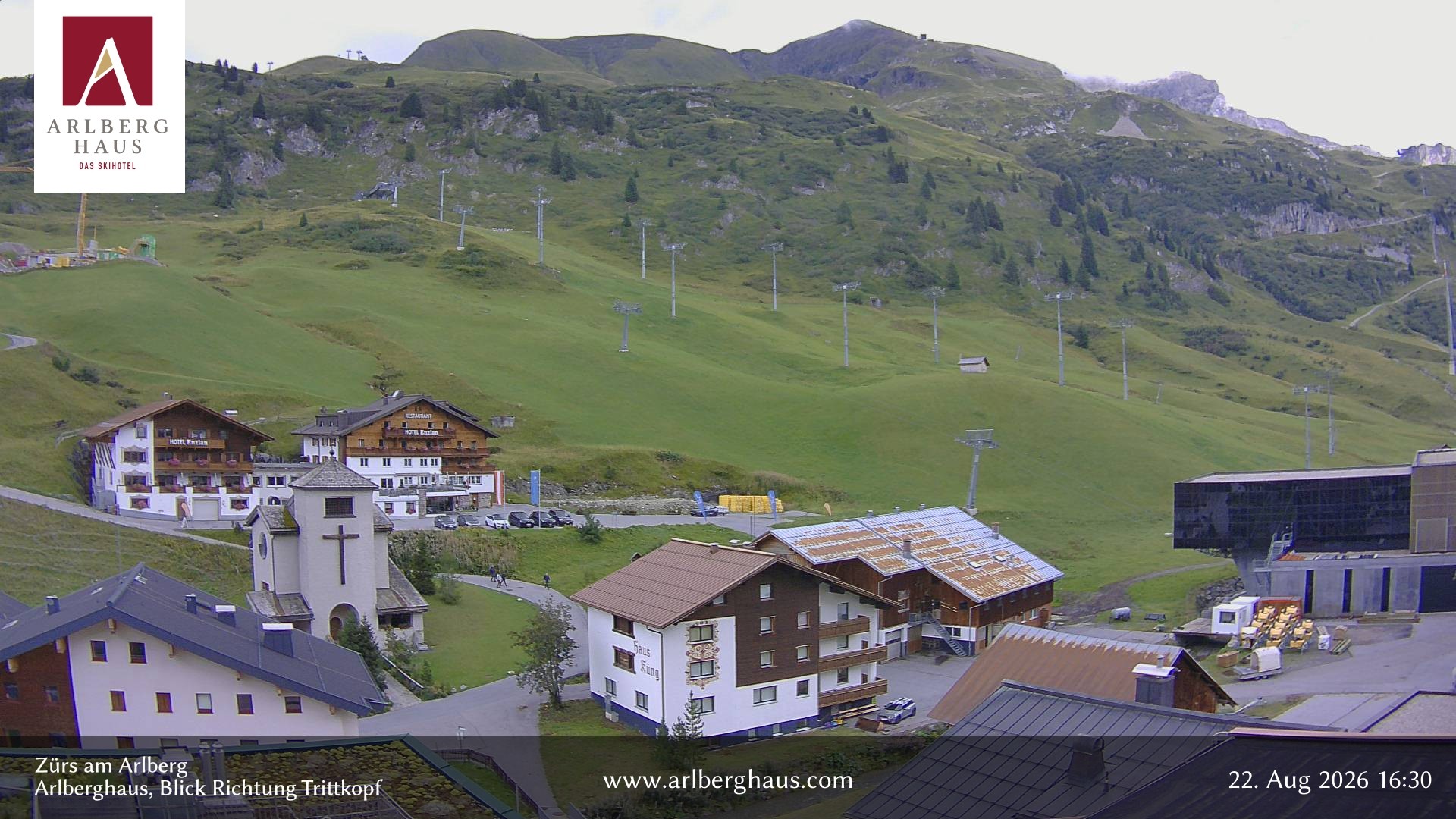 Archiv Foto Webcam Zürs: Hotel Arlberghaus