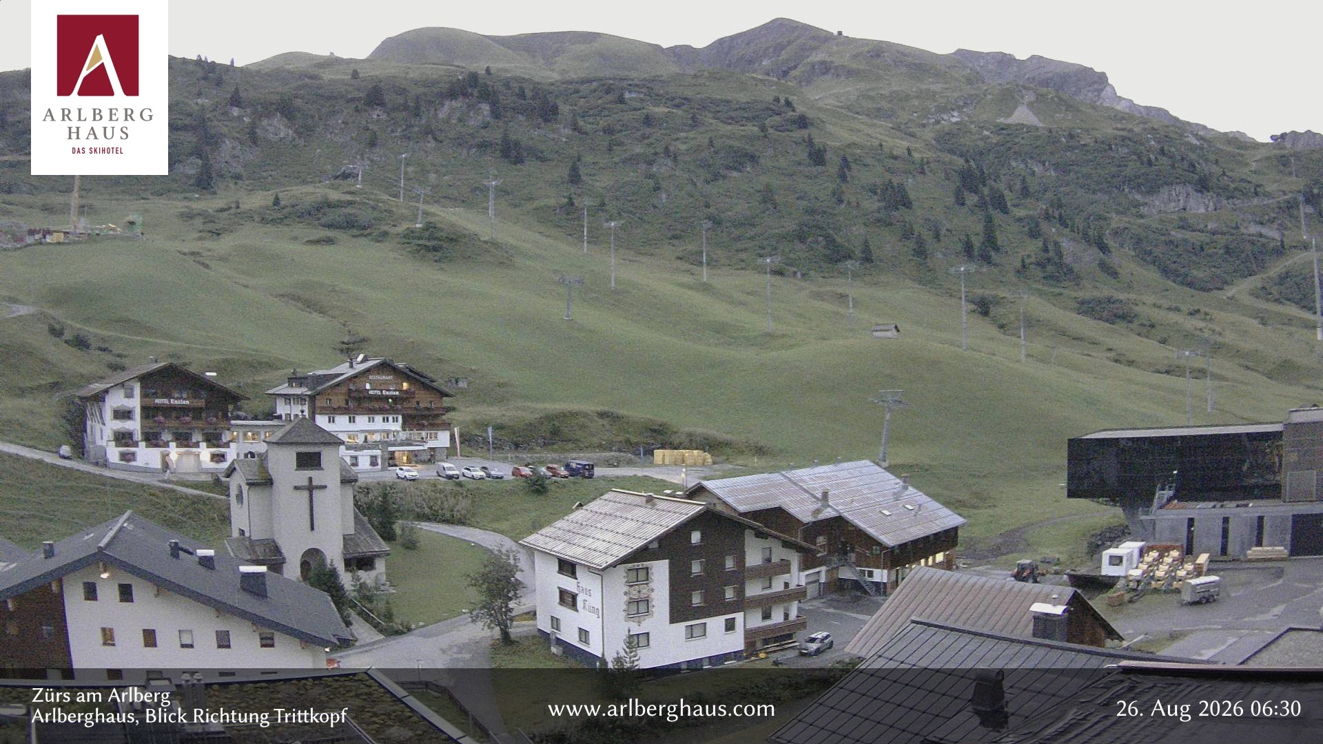 Archiv Foto Webcam Zürs: Hotel Arlberghaus
