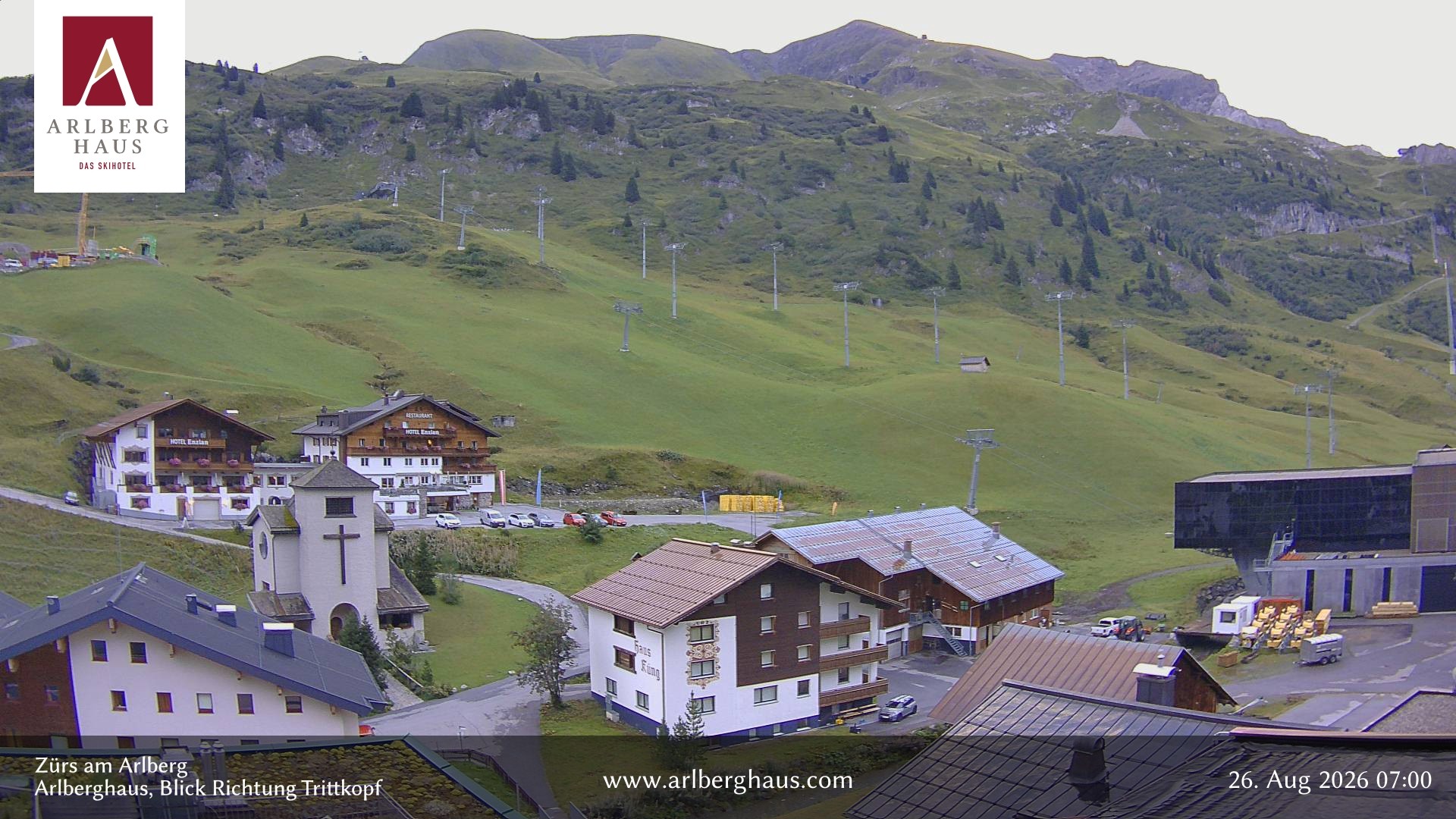 Archiv Foto Webcam Zürs: Hotel Arlberghaus