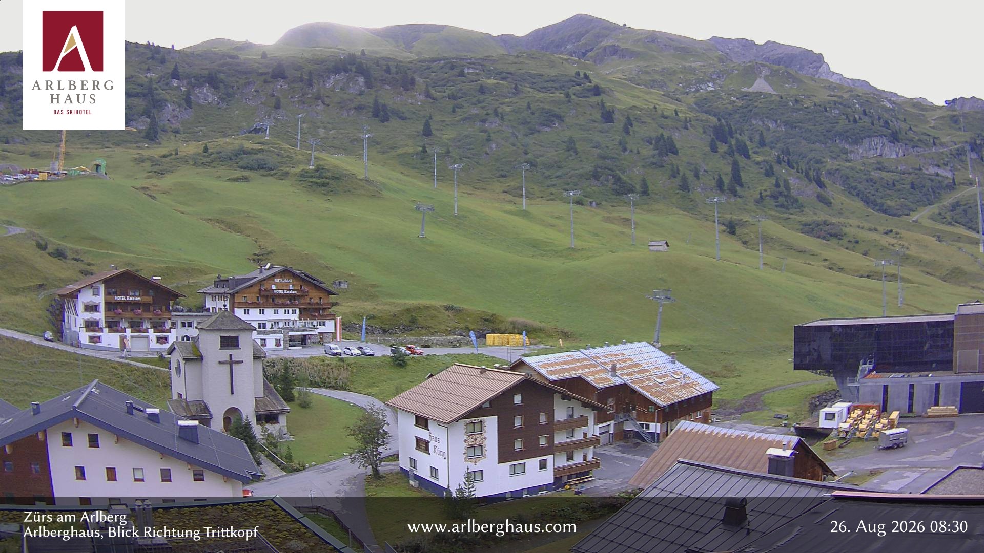 Archiv Foto Webcam Zürs: Hotel Arlberghaus