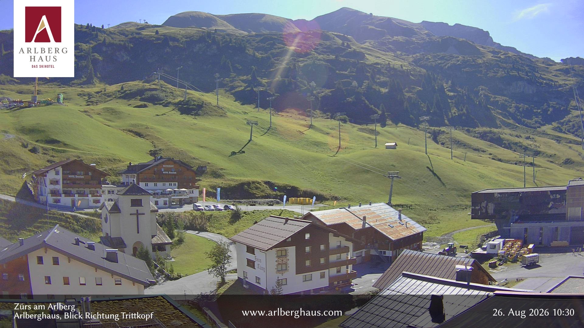 Archiv Foto Webcam Zürs: Hotel Arlberghaus