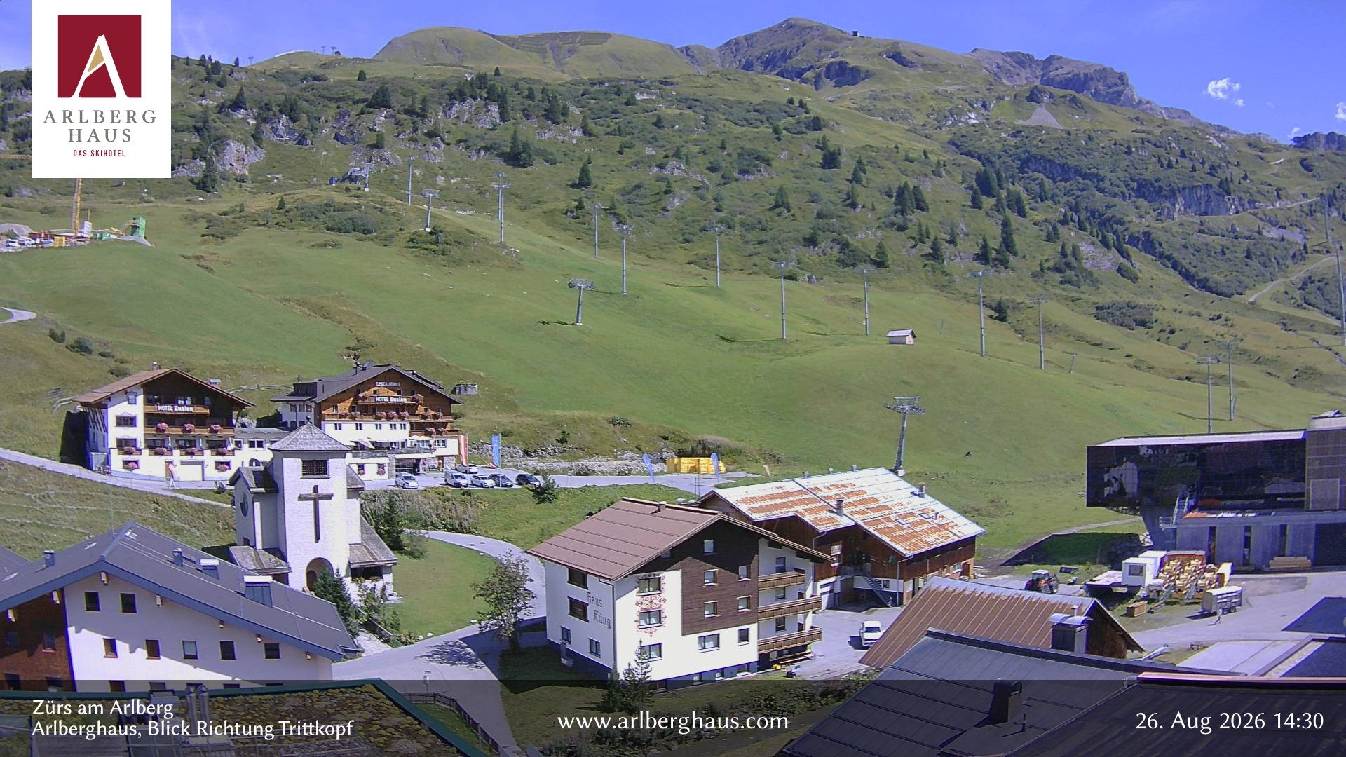 Archiv Foto Webcam Zürs: Hotel Arlberghaus